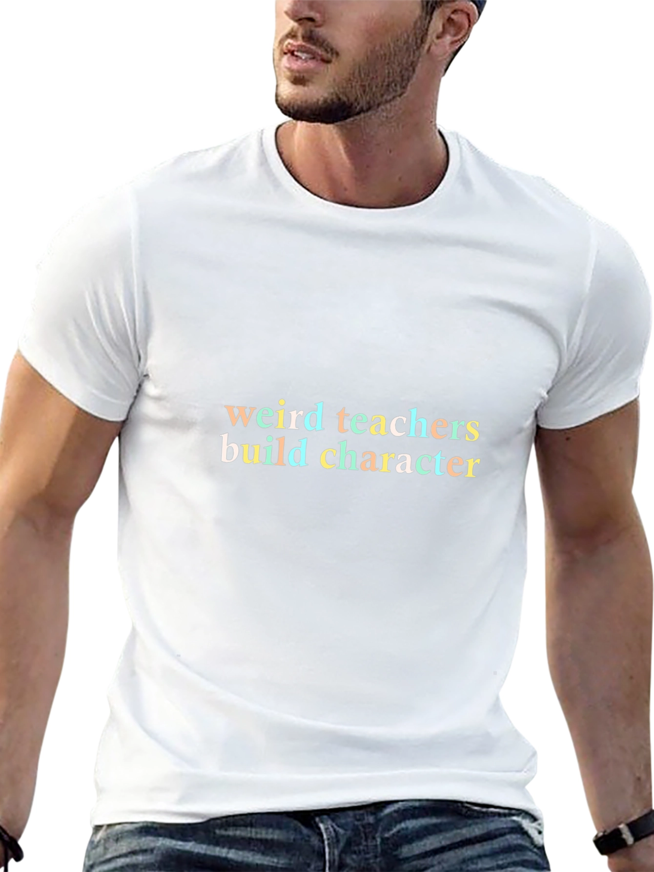 Weird Teachers Build Character Black T-Shirt
