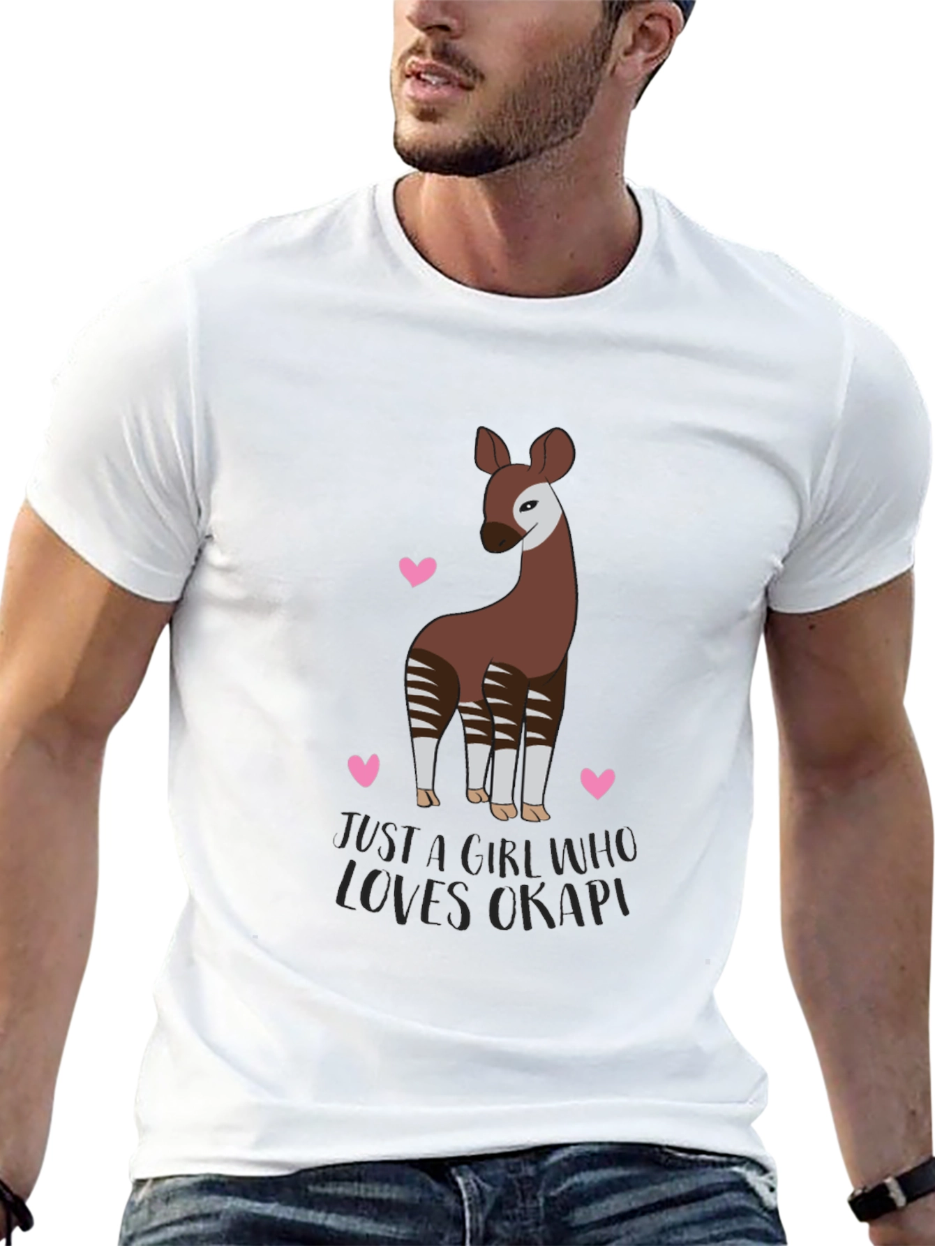 Okapi Lover T-Shirt - Cute Animal Graphic Tee