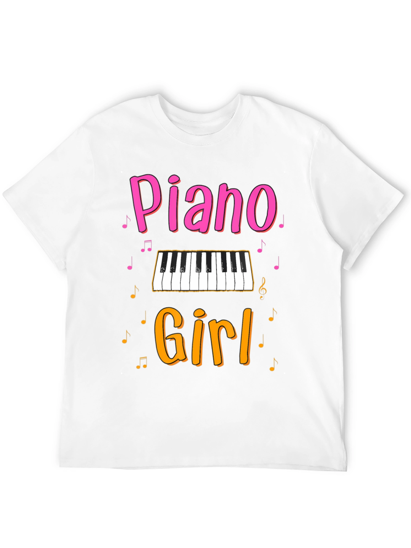 Piano Girl Graphic Tee - Music Lover T-Shirt
