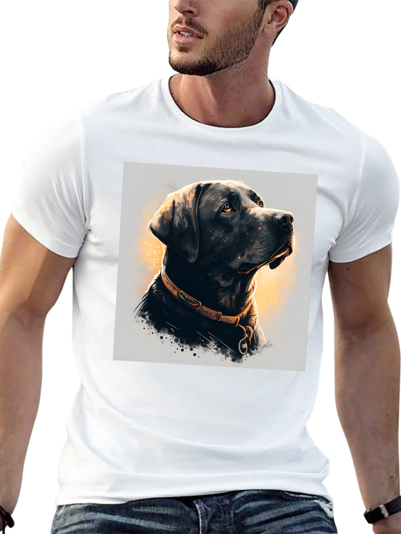 Black Lab Portrait T-Shirt