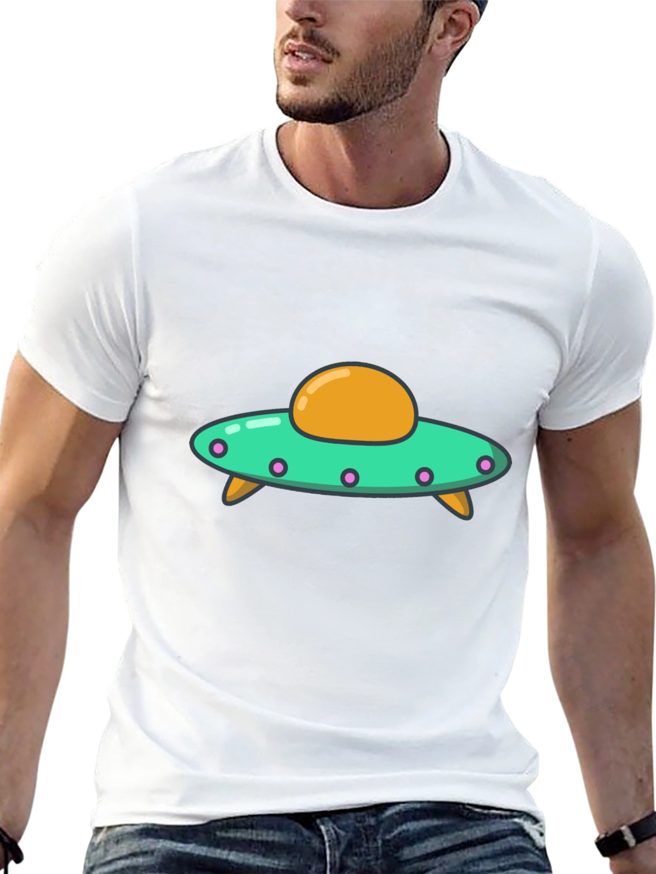 UFO Graphic T-Shirt - Fun Alien Spacecraft Design