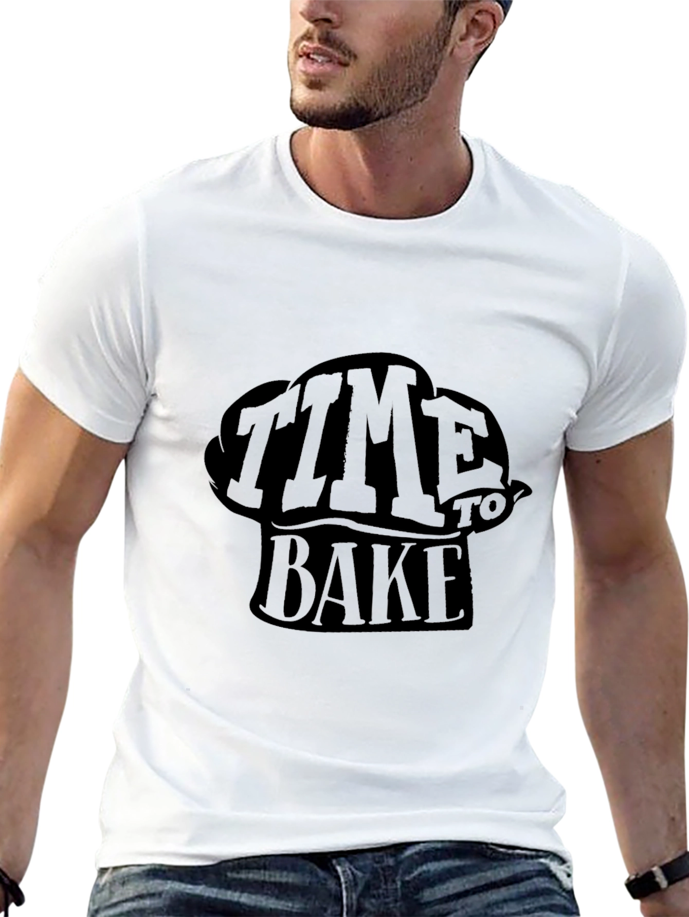 Time To Bake Black Graphic Tee