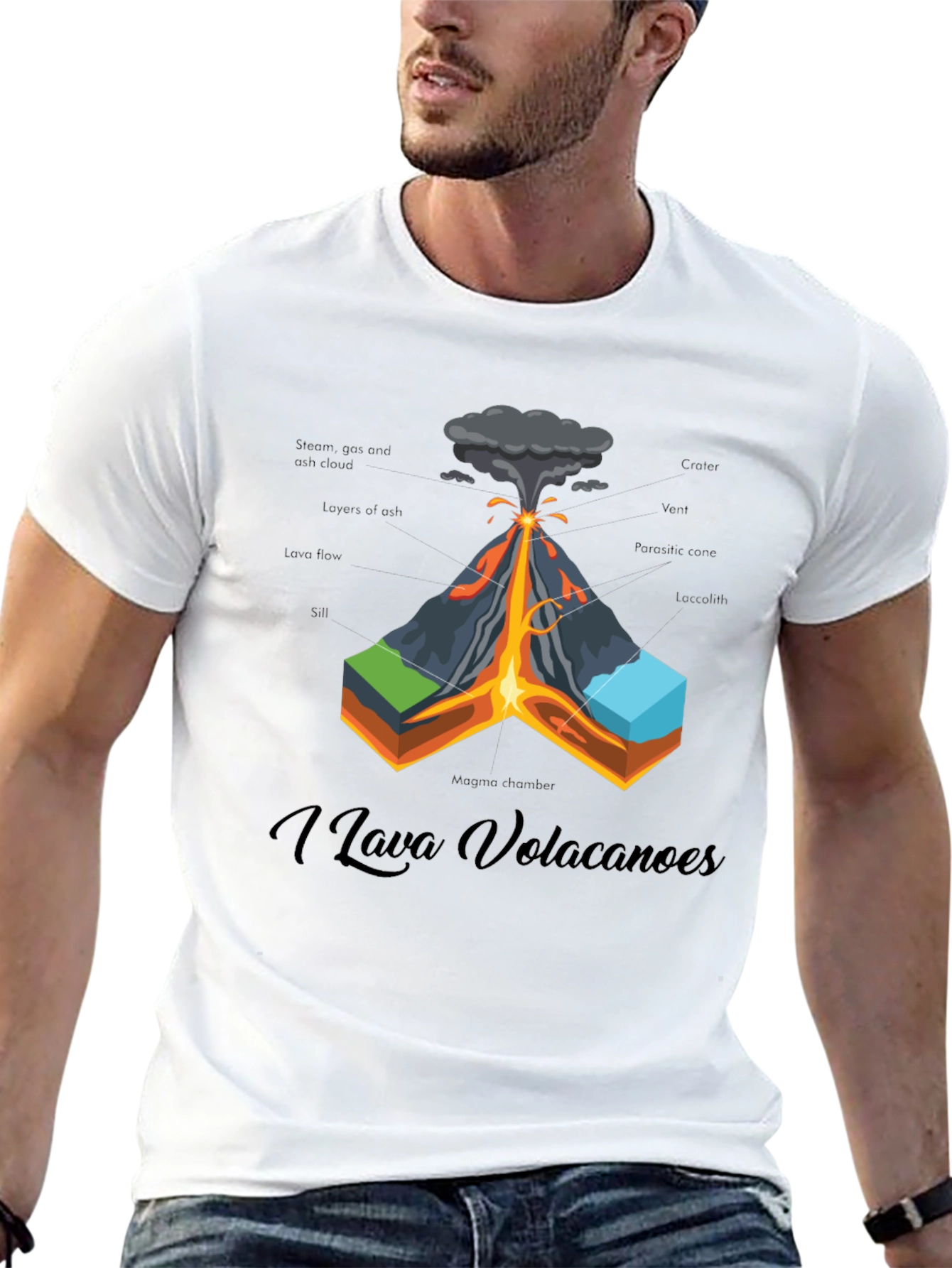 Volcano Anatomy T-Shirt - I Lava Volcanoes