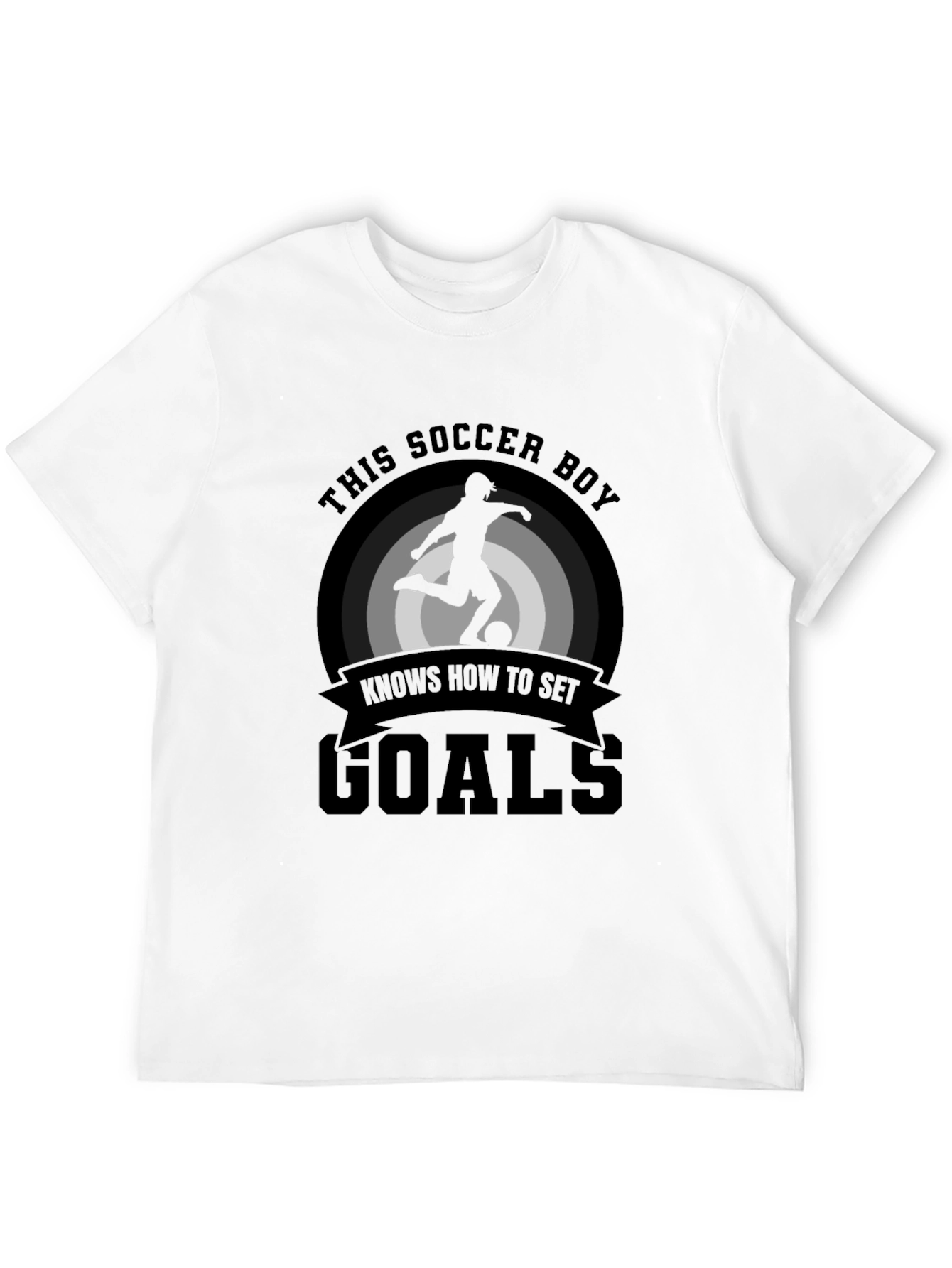 Soccer Boy Goals T-Shirt - Black