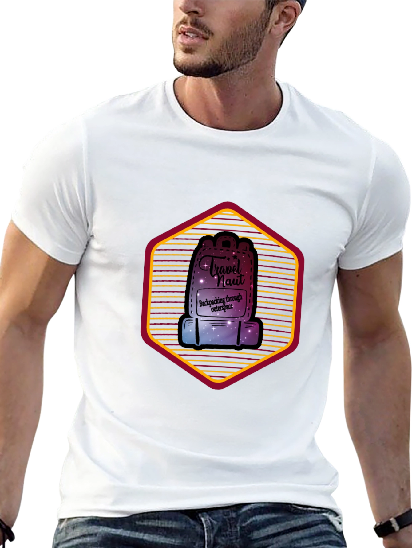 Travel Naut T-Shirt: Backpacking Through Outer Space Design
