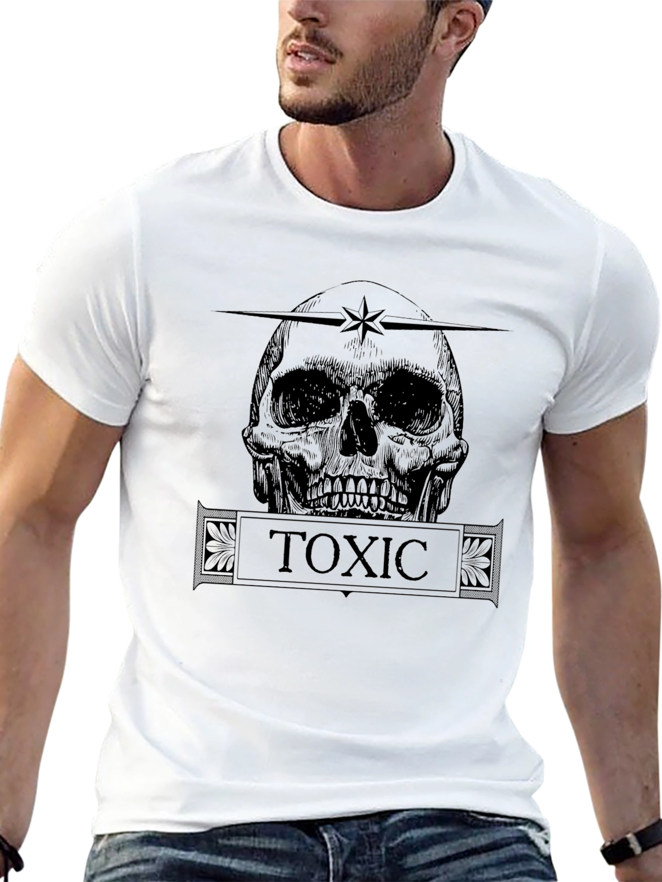 Toxic Skull Graphic T-Shirt