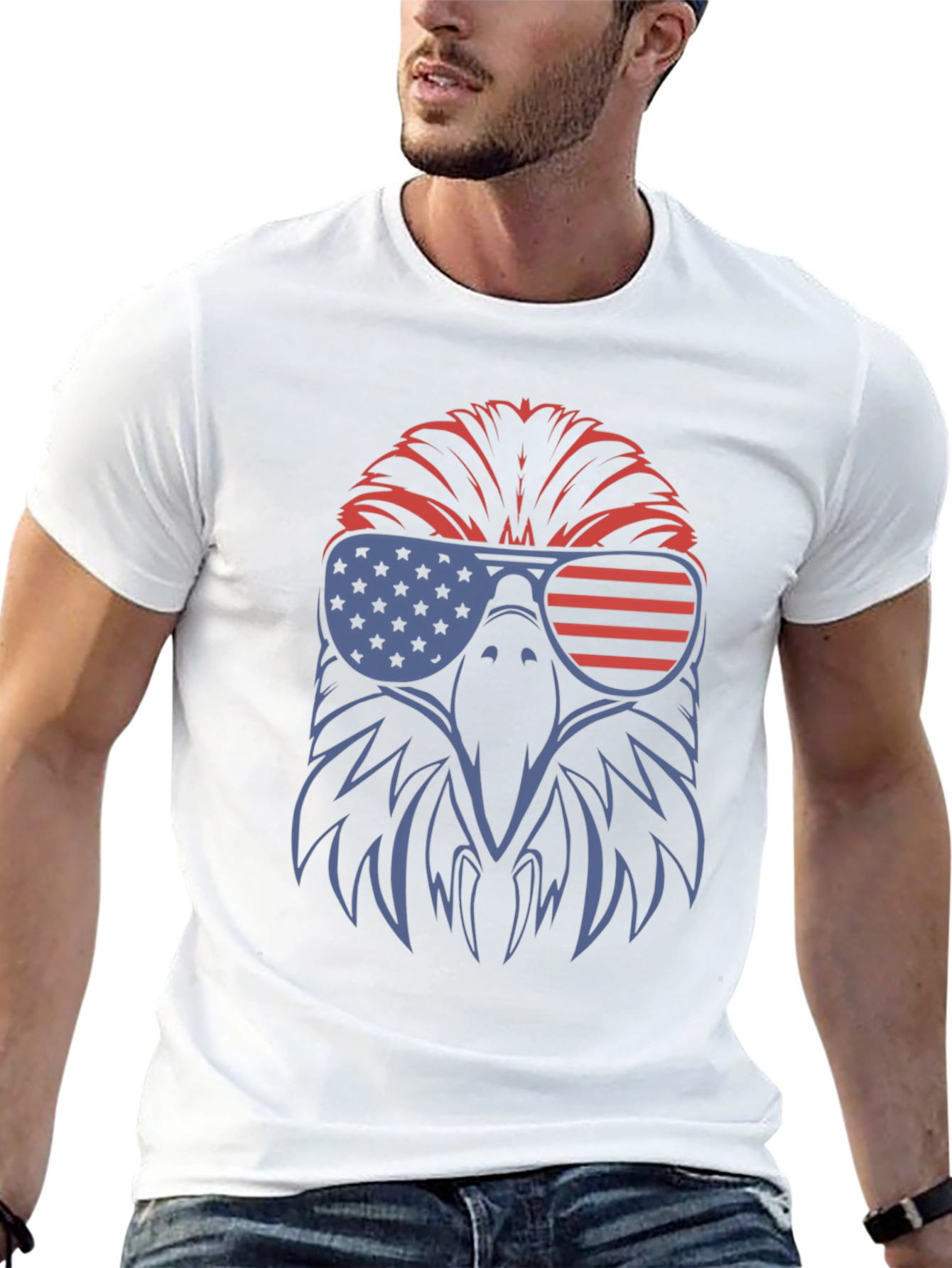 USA Eagle Graphic Tee - Patriotic Pride