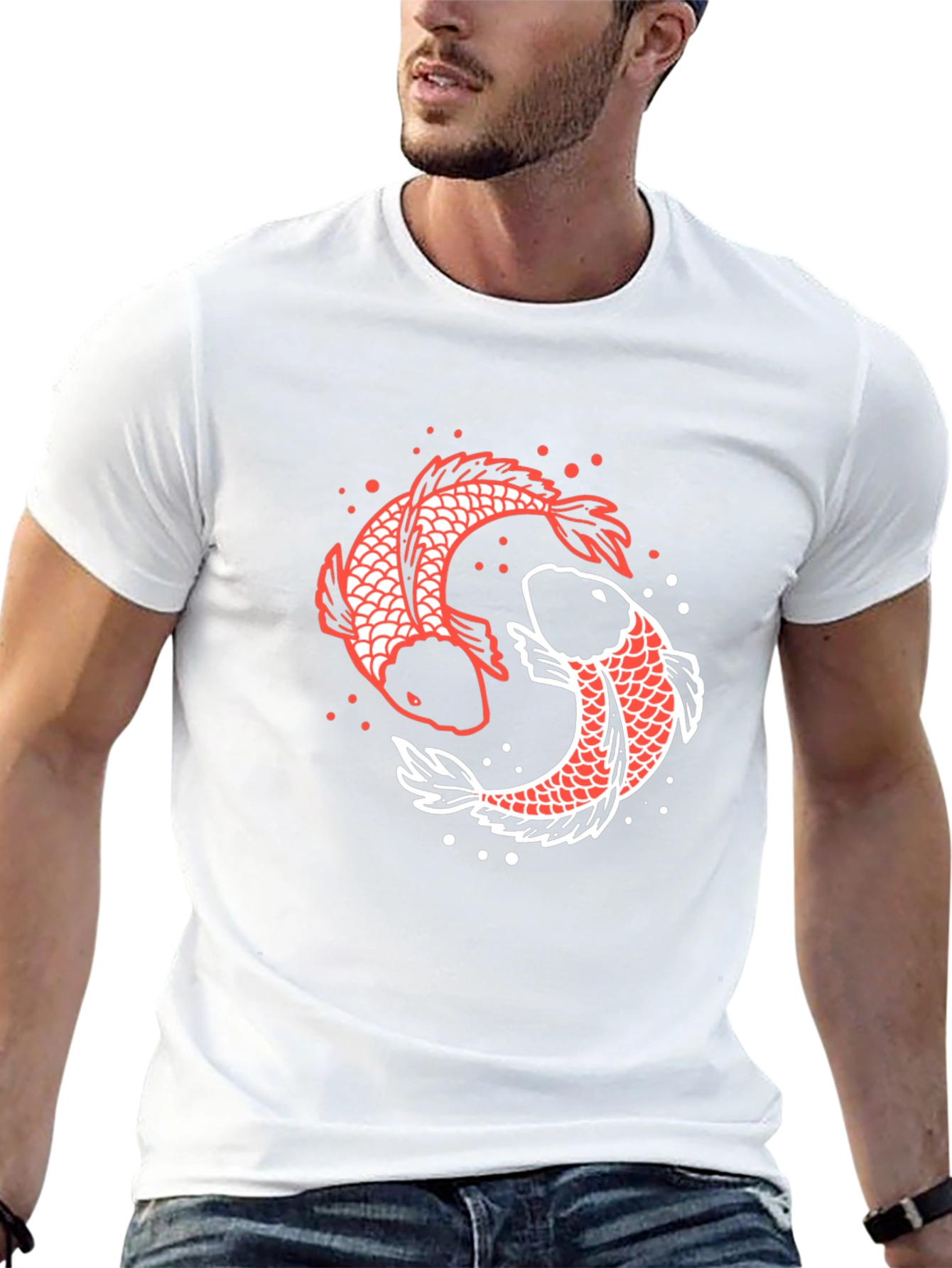 Koi Fish Yin Yang Graphic Tee