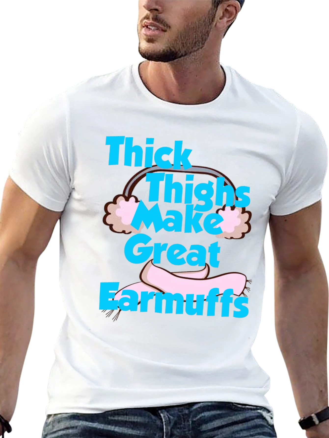 Thick Thighs Earmuffs Graphic Tee