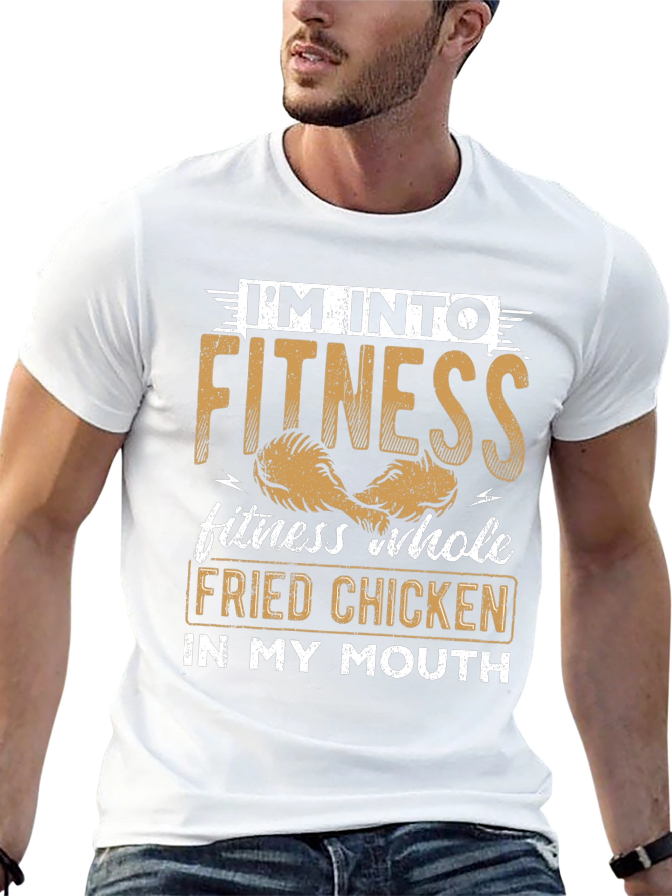 Fitness Fried Chicken Graphic Tee