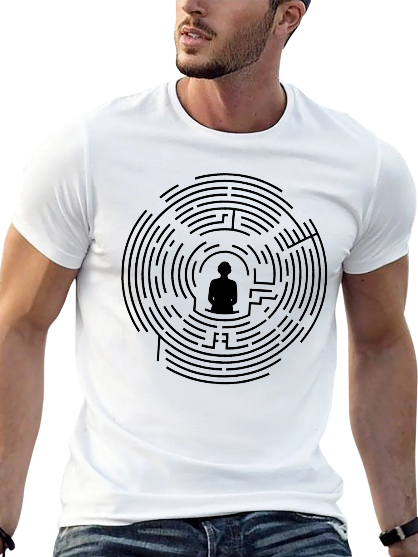 Maze Meditation Black T-Shirt