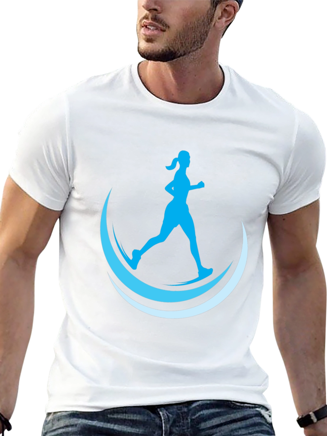 Runners Crescent Graphic Tee - Black