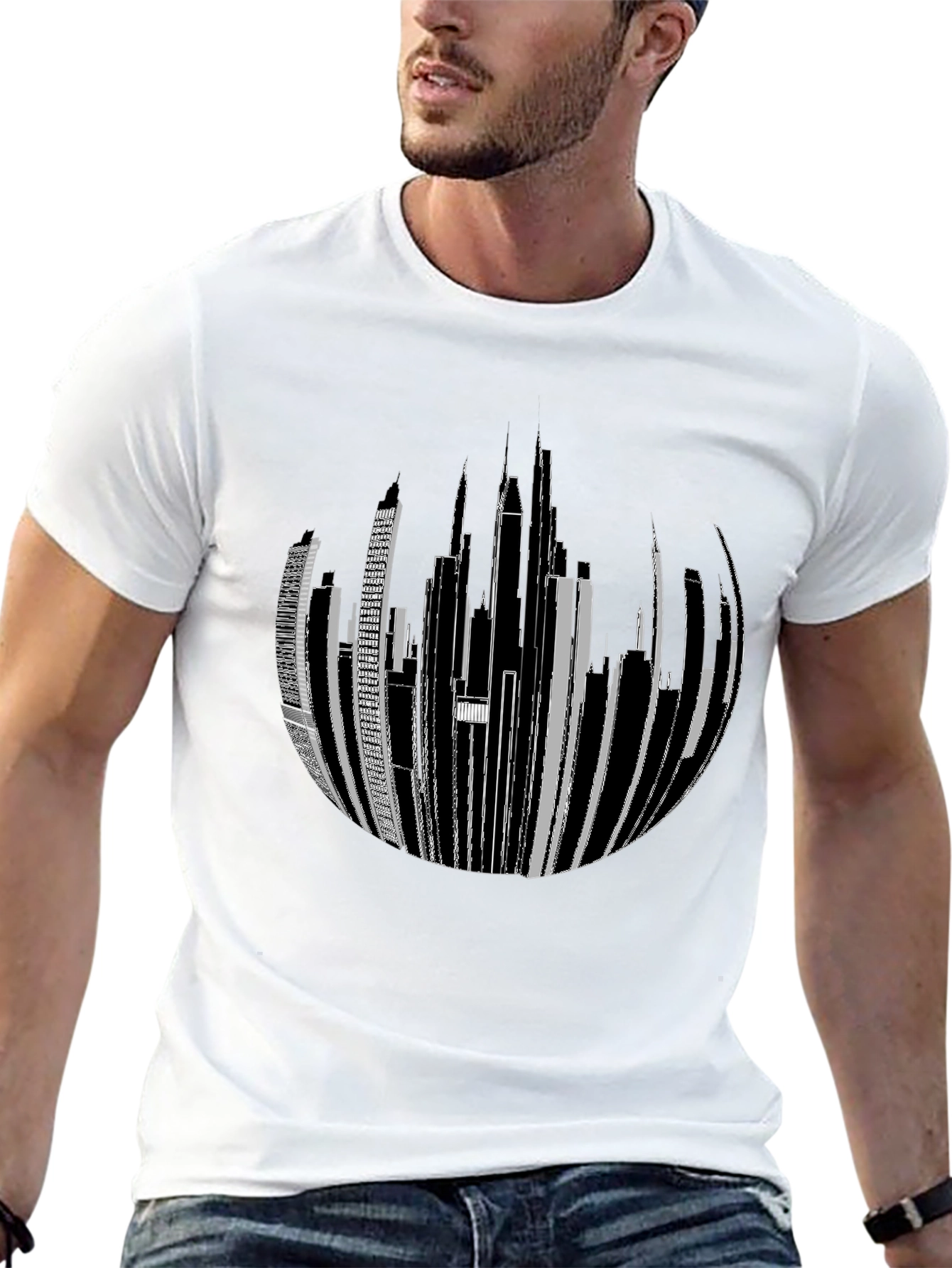 Cityscape Graphic Tee - Modern Urban Design