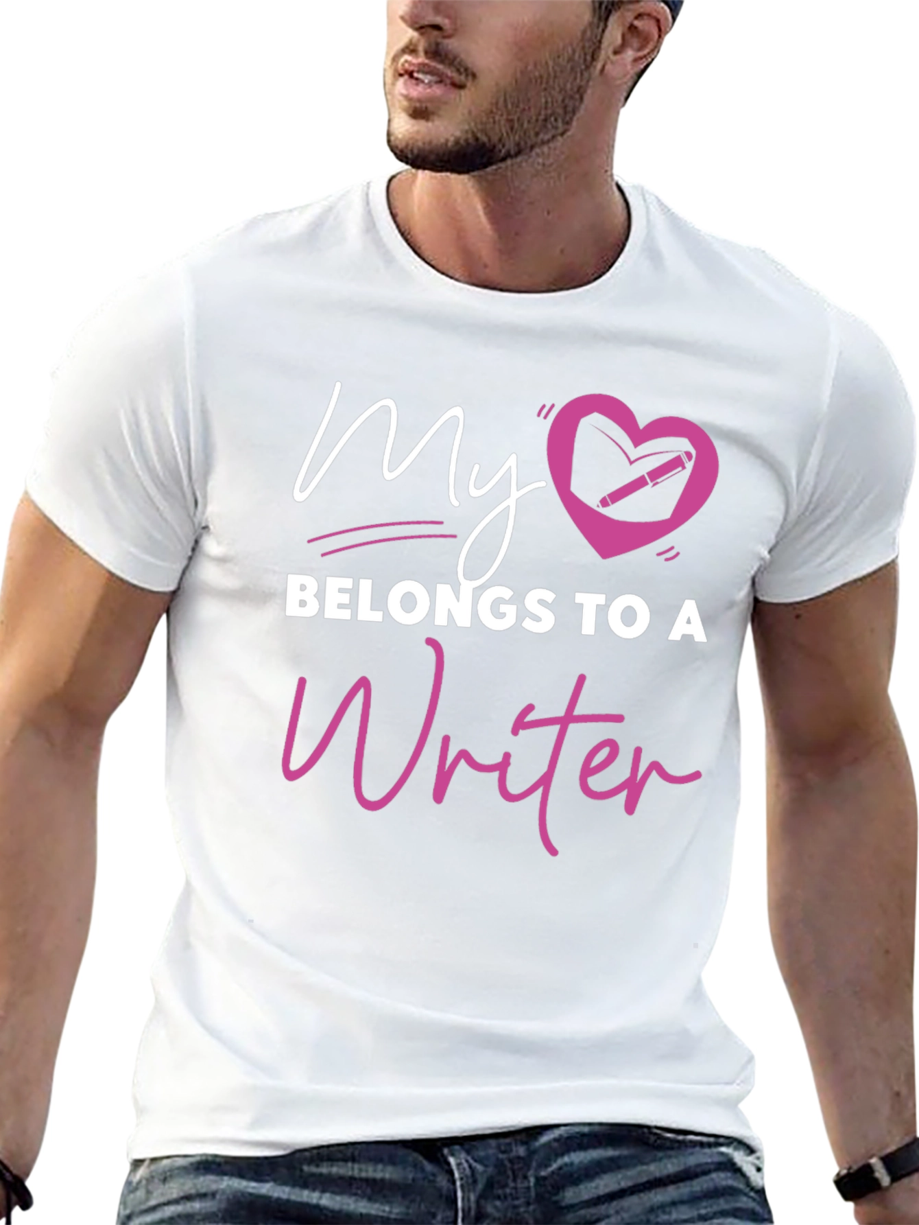 My Heart Belongs to a Writer T-Shirt
