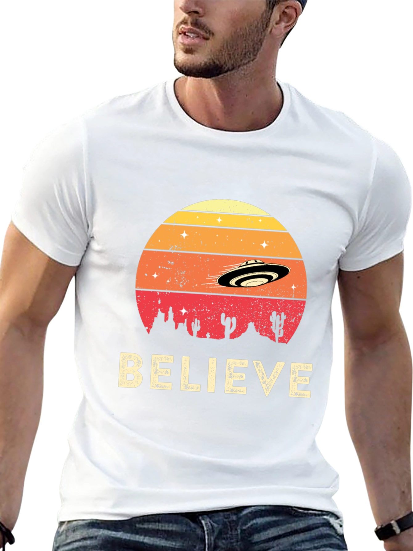 Believe UFO Graphic T-Shirt