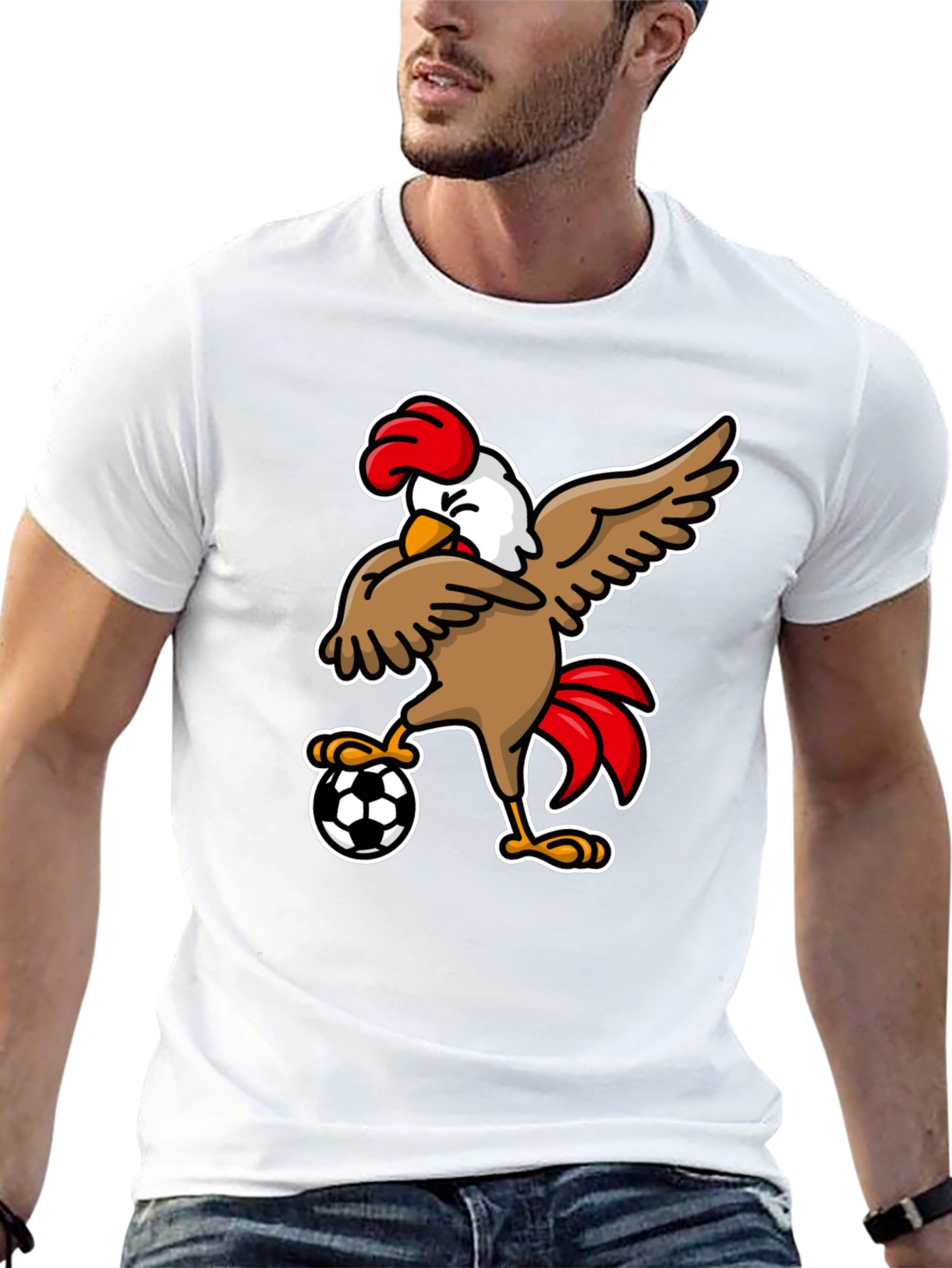 Chicken Soccer T-Shirt - Black