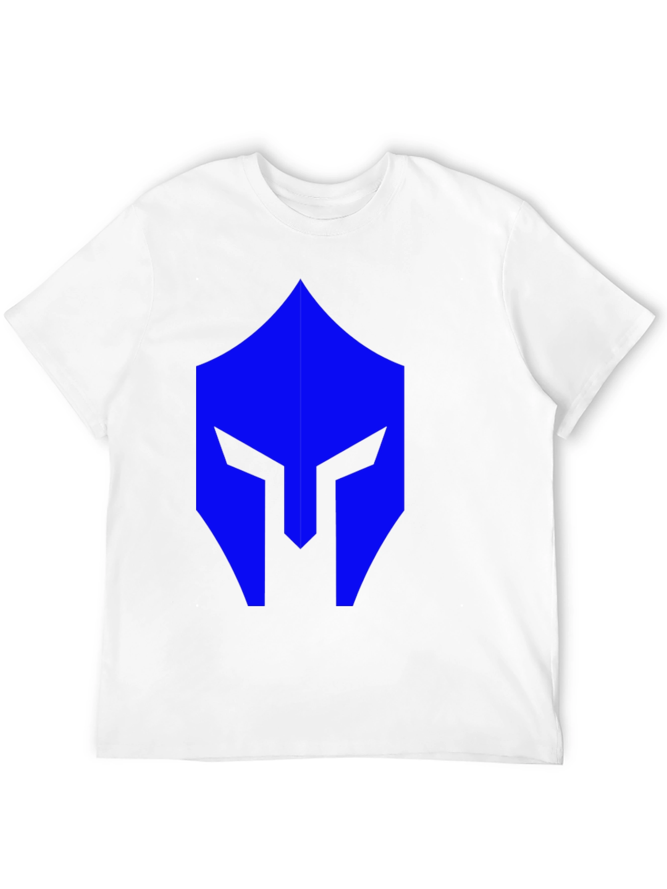 Blue Spartan Helmet Graphic Black T-Shirt