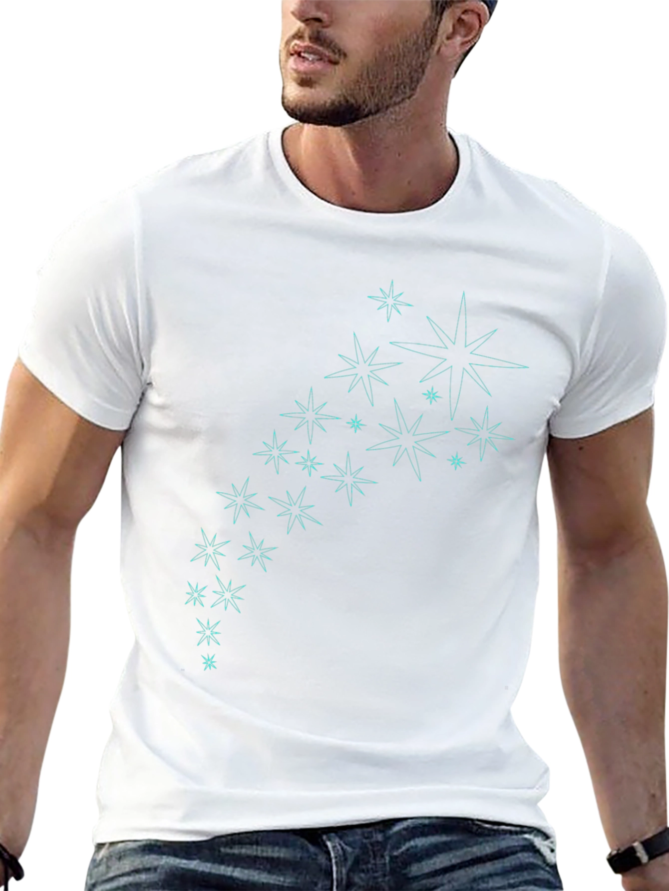 Star Burst Graphic Tee - Stylish Black T-Shirt