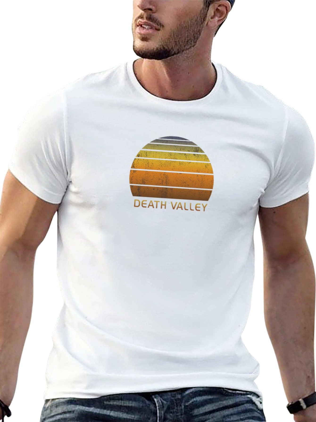 Death Valley Retro Sunset T-Shirt - Black