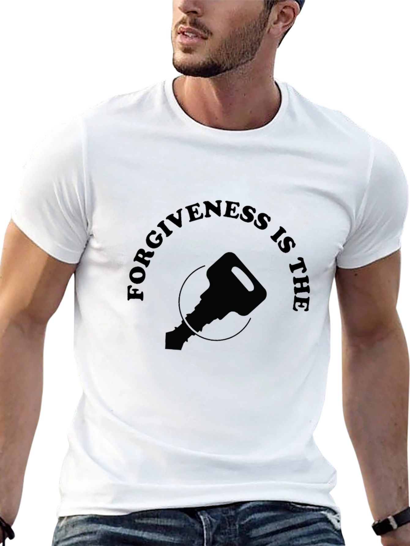 Forgiveness is Key - Black Graphic T-Shirt
