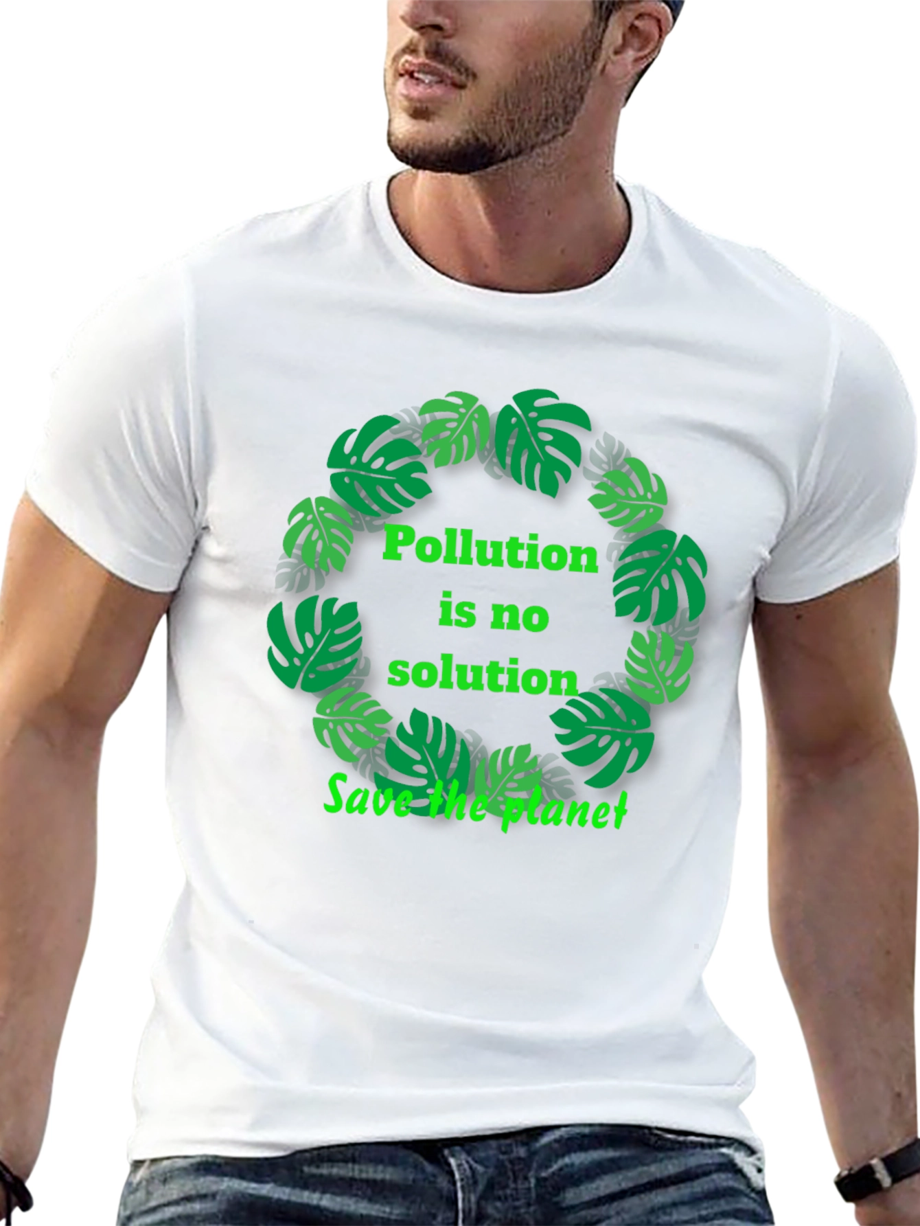 Eco-Friendly Black T-Shirt - Save the Planet