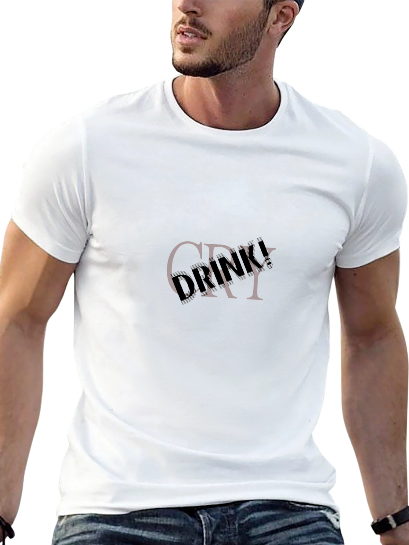 Drink! Graphic Print T-Shirt - Stylish Casual Wear