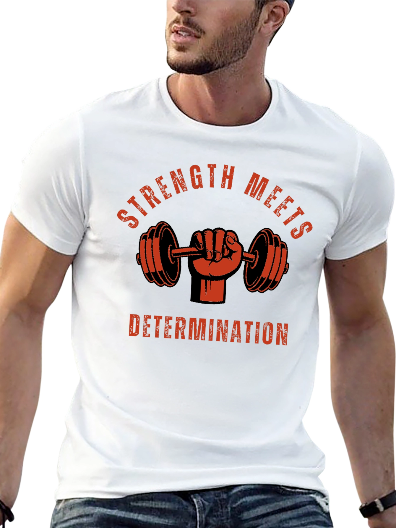 Strength Meets Determination Graphic T-Shirt