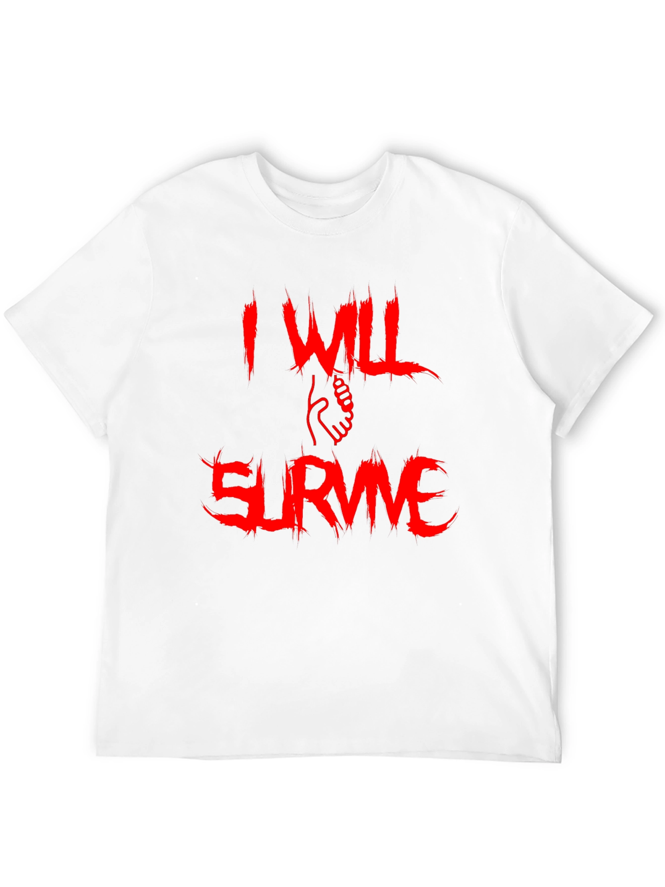 I Will Survive Graphic Tee - Bold Red Print