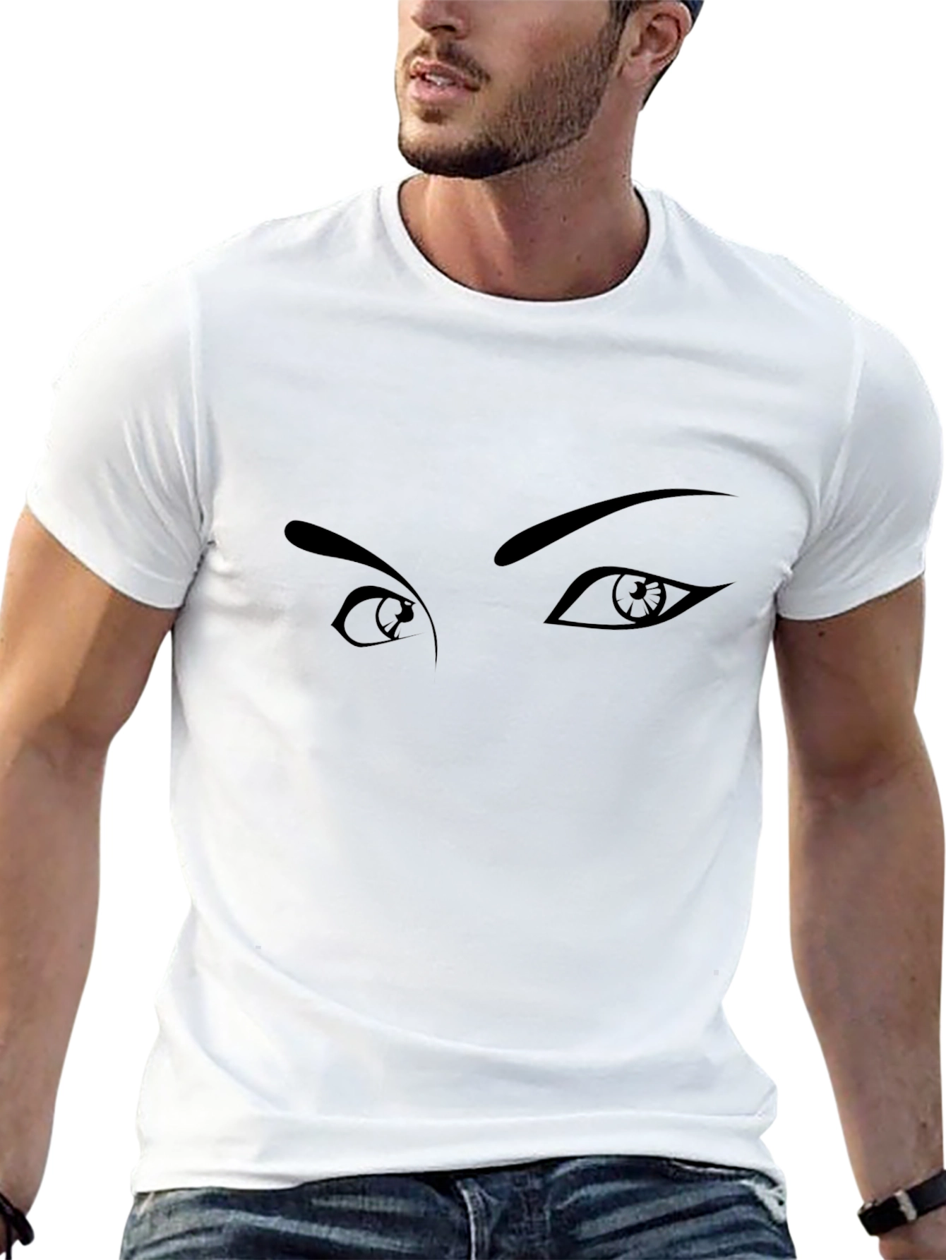 Mysterious Eyes Graphic T-Shirt | Abstract Eye Art Tee | Aesthetic Graphic Shirt | Gift for Art Lovers | Free Shipping $50+