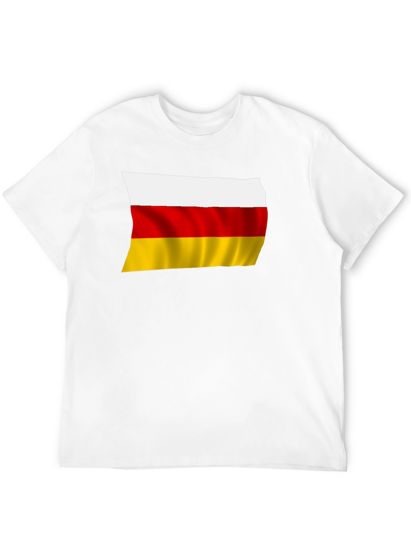 South Ossetia Flag T-Shirt - Black Crew Neck