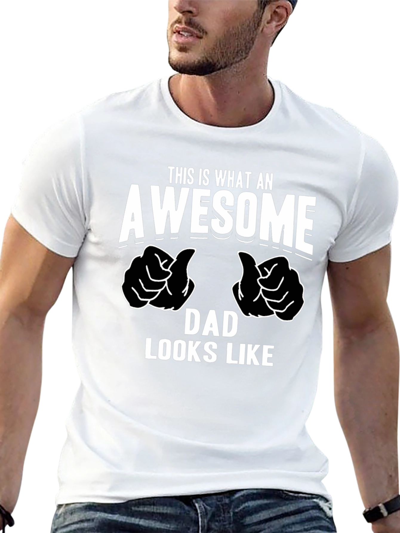 Awesome Dad Graphic T-Shirt - Black