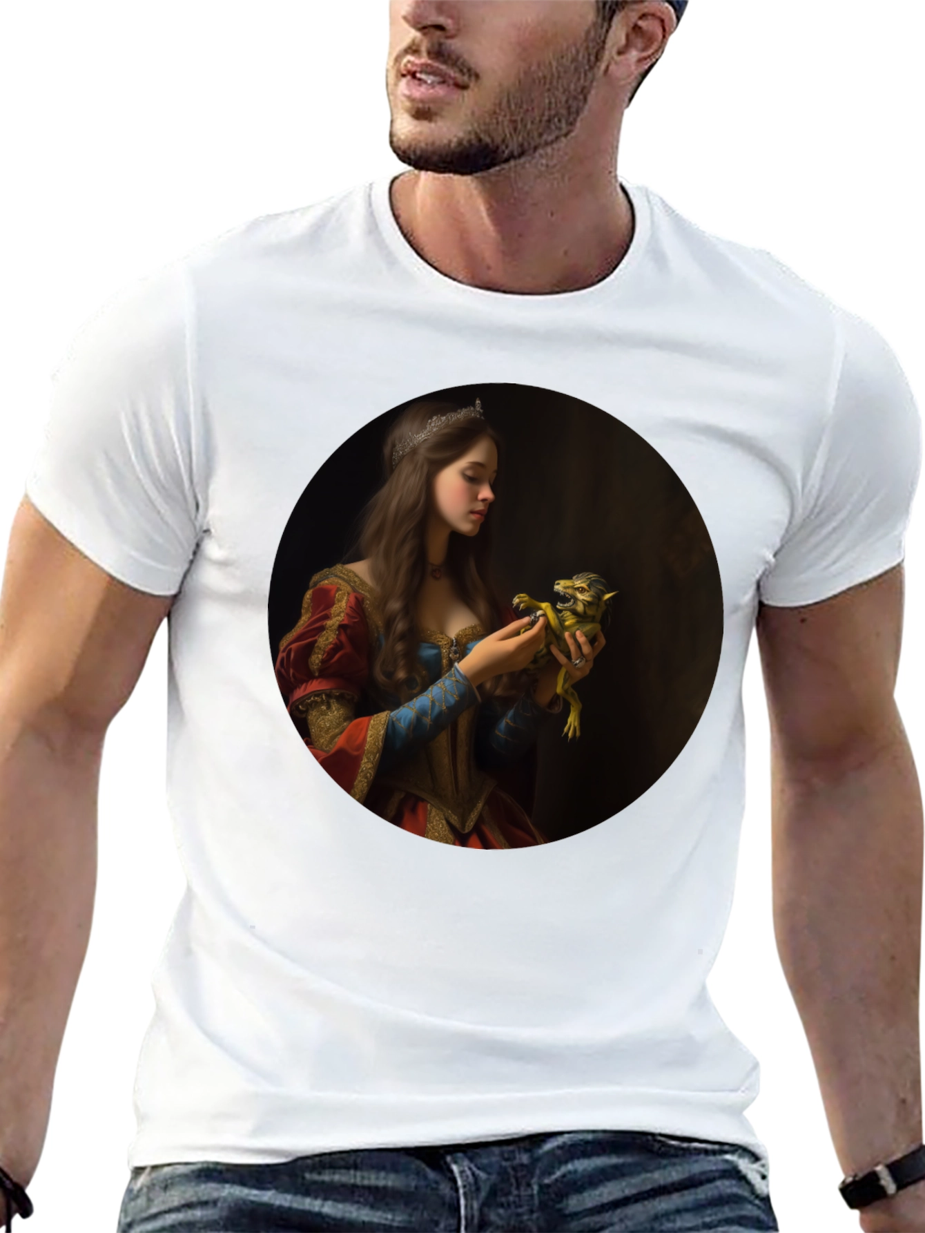 Enchanting Princess & Beast Graphic T-Shirt
