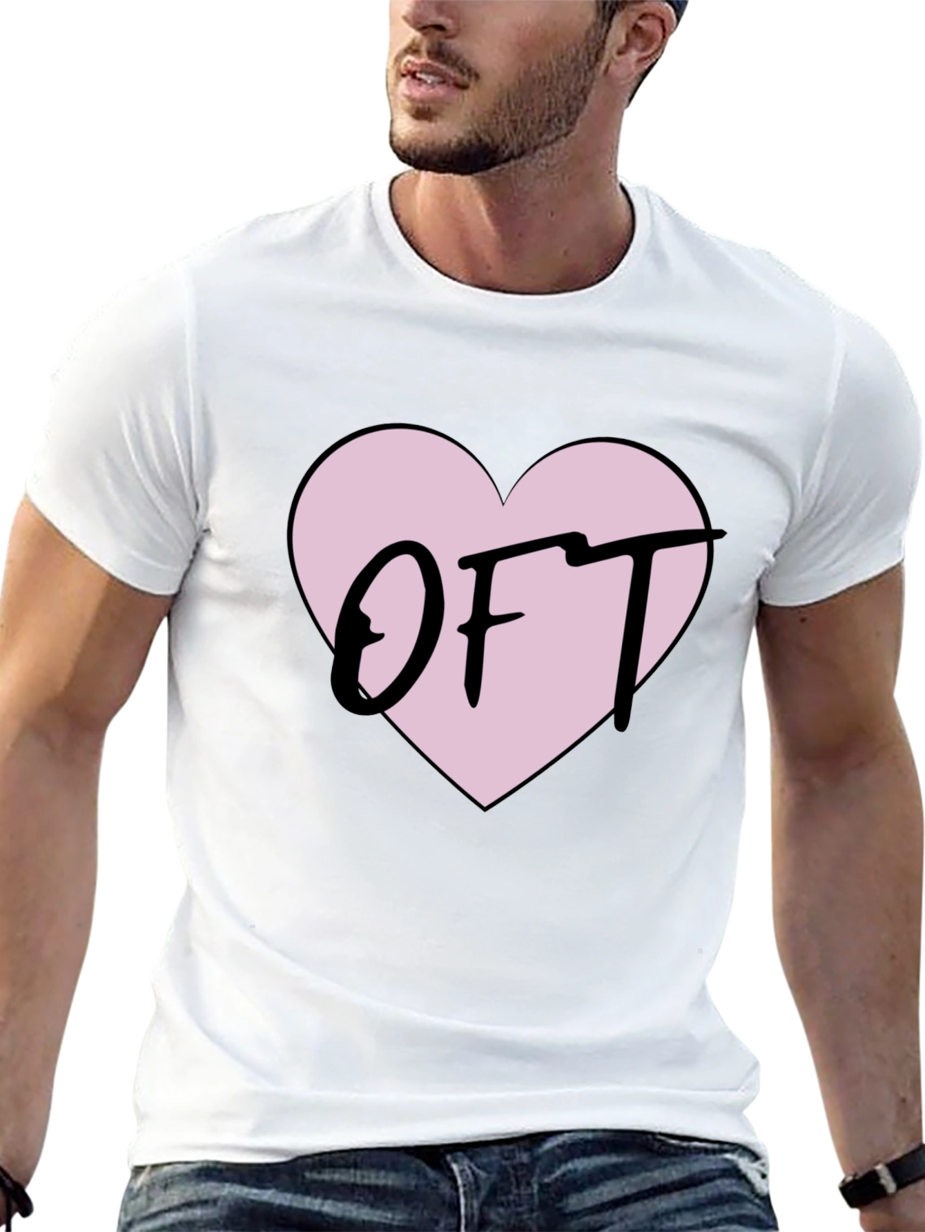 OFT Heart Graphic T-Shirt - Soft Cotton Tee