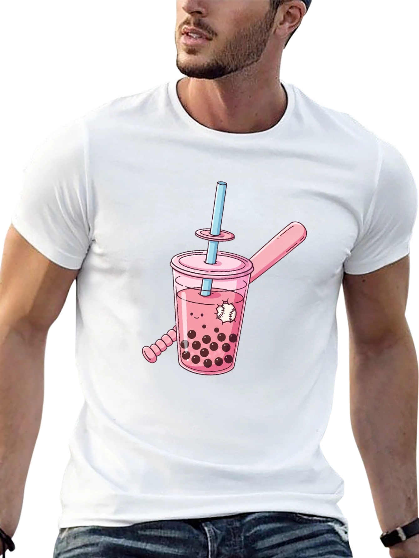 Bubble Tea Baseball Graphic Tee