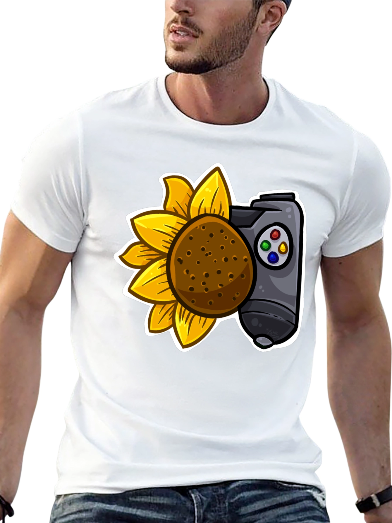 Sunflower Gaming Controller T-Shirt