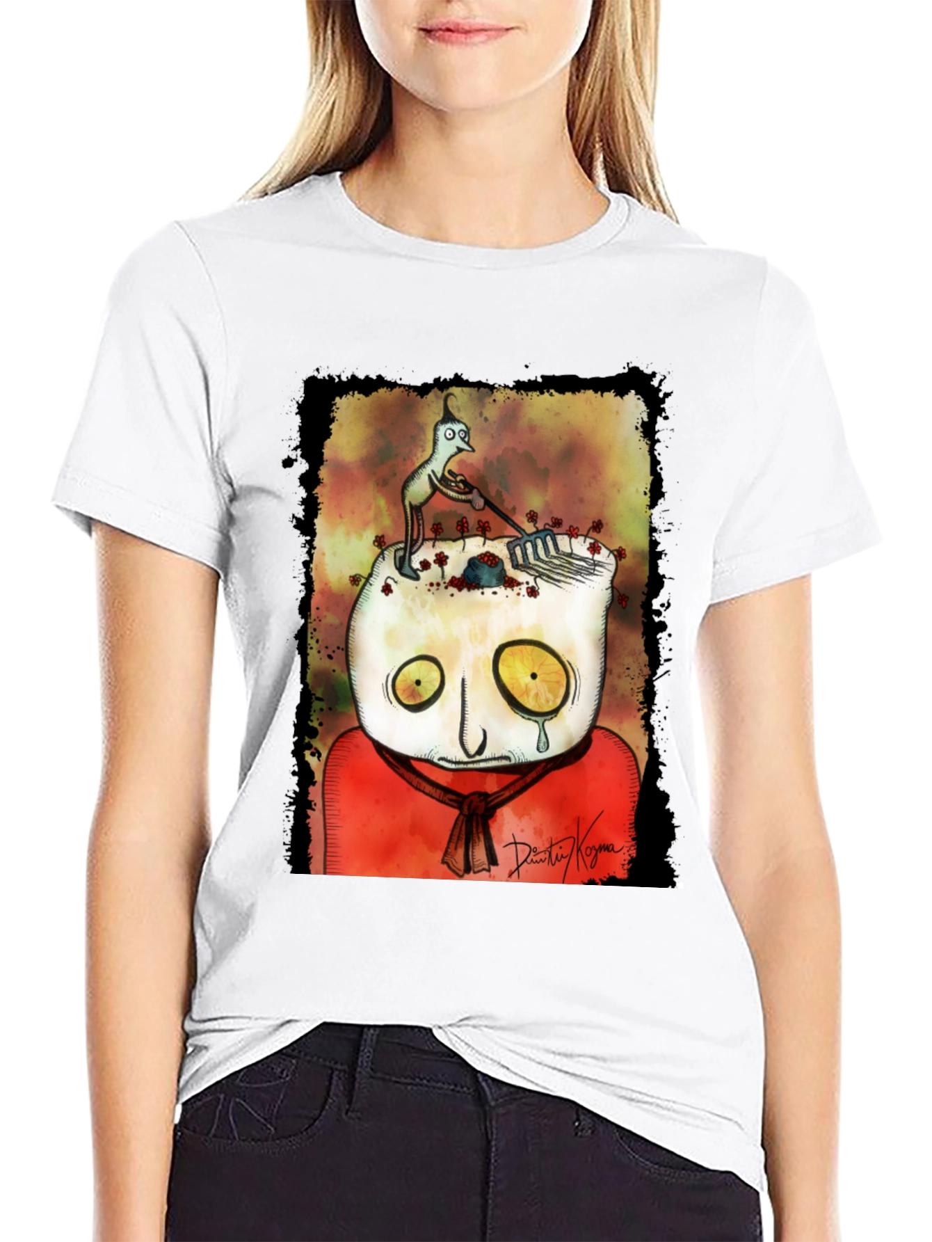 Unique Graphic Print T-Shirt - Abstract Art Tee