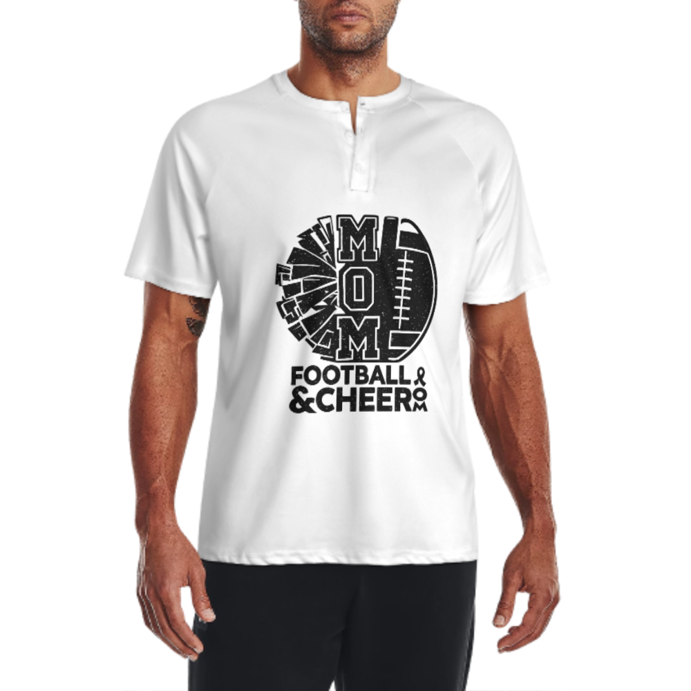 Football & Cheer Mom Vintage Graphic T-Shirt | Proud Sports Mom Spirit Tee(z971)
