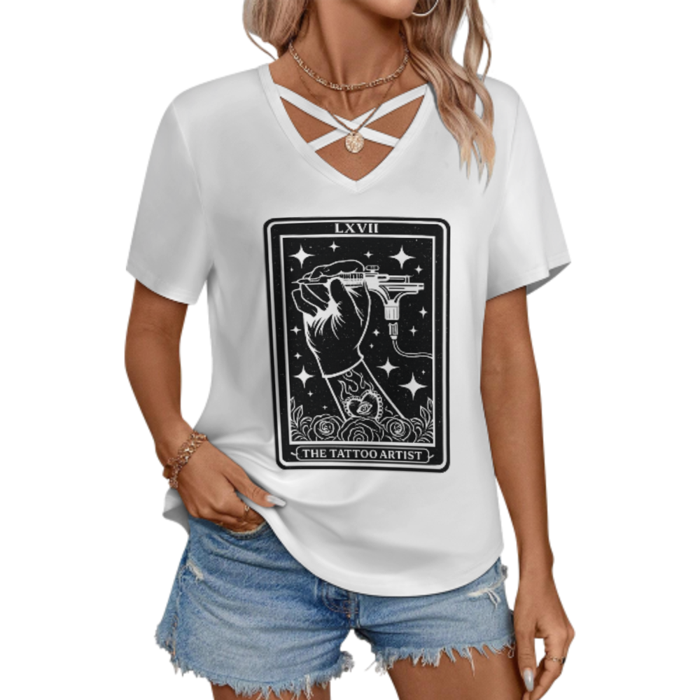 The Tattoo Artist Tarot Card Shirt – Gothic Ink Master Graphic Tee(z949)