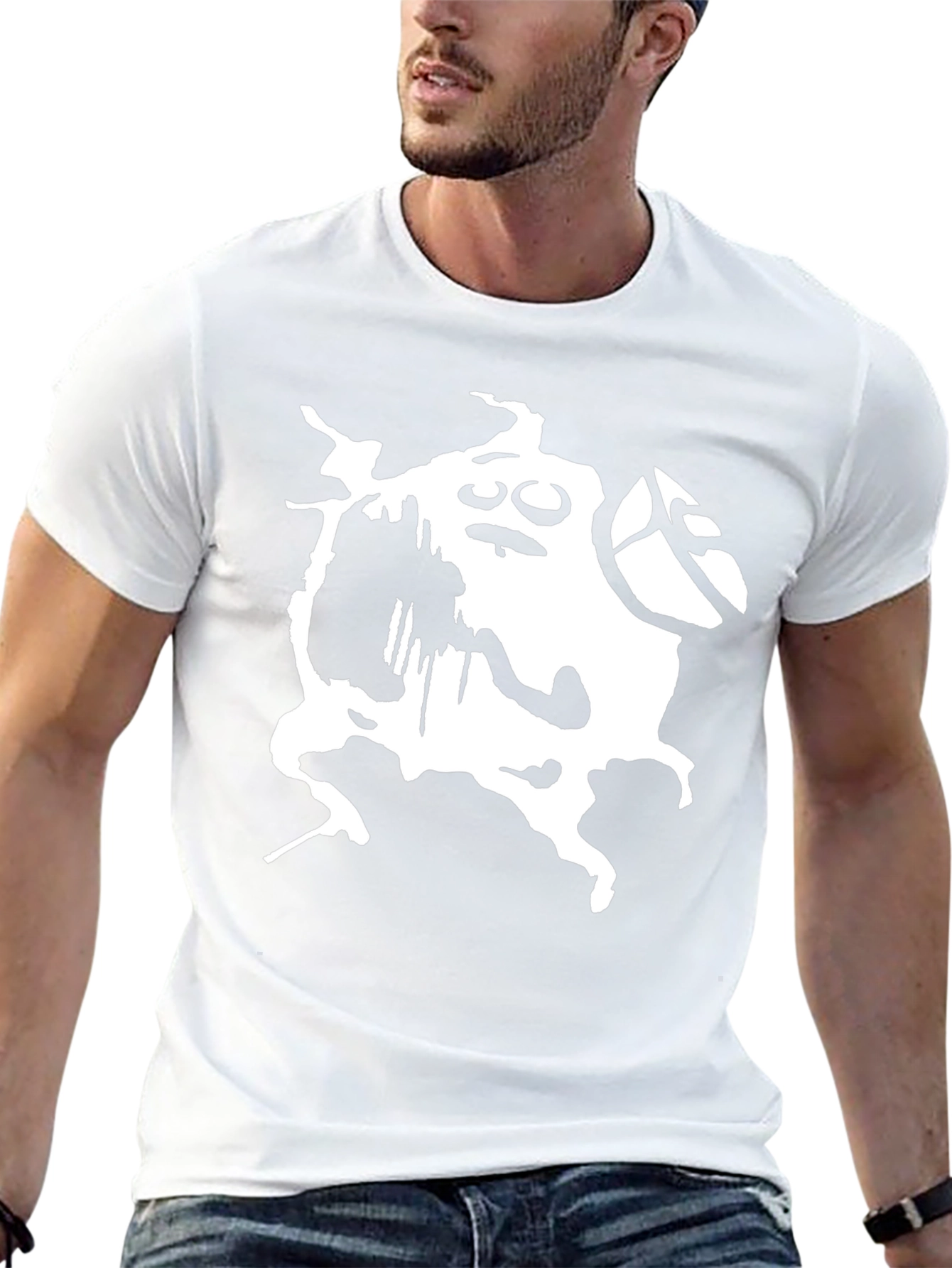 Abstract Graphic Black T-Shirt