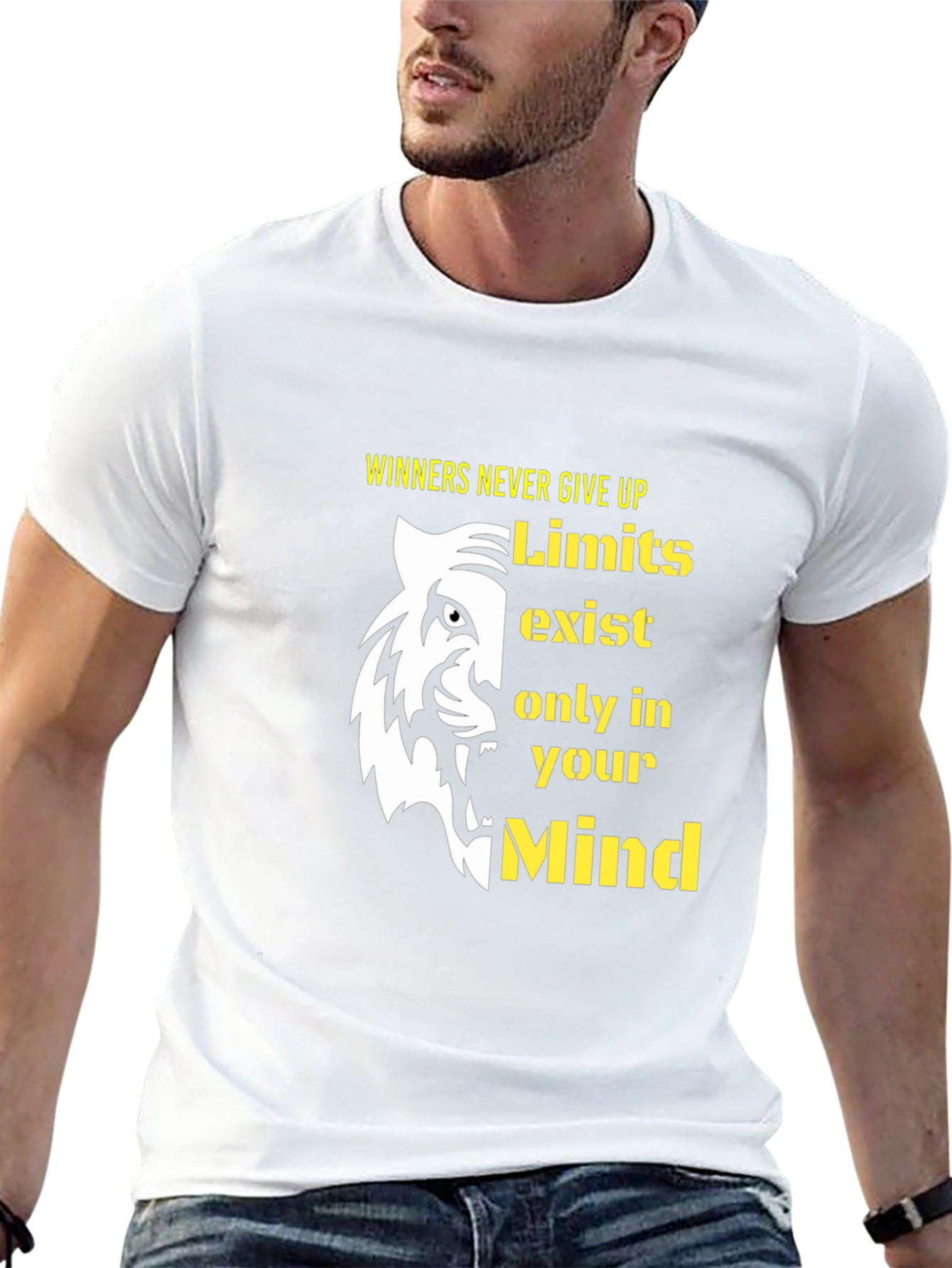 Motivational Tiger Graphic Print T-Shirt