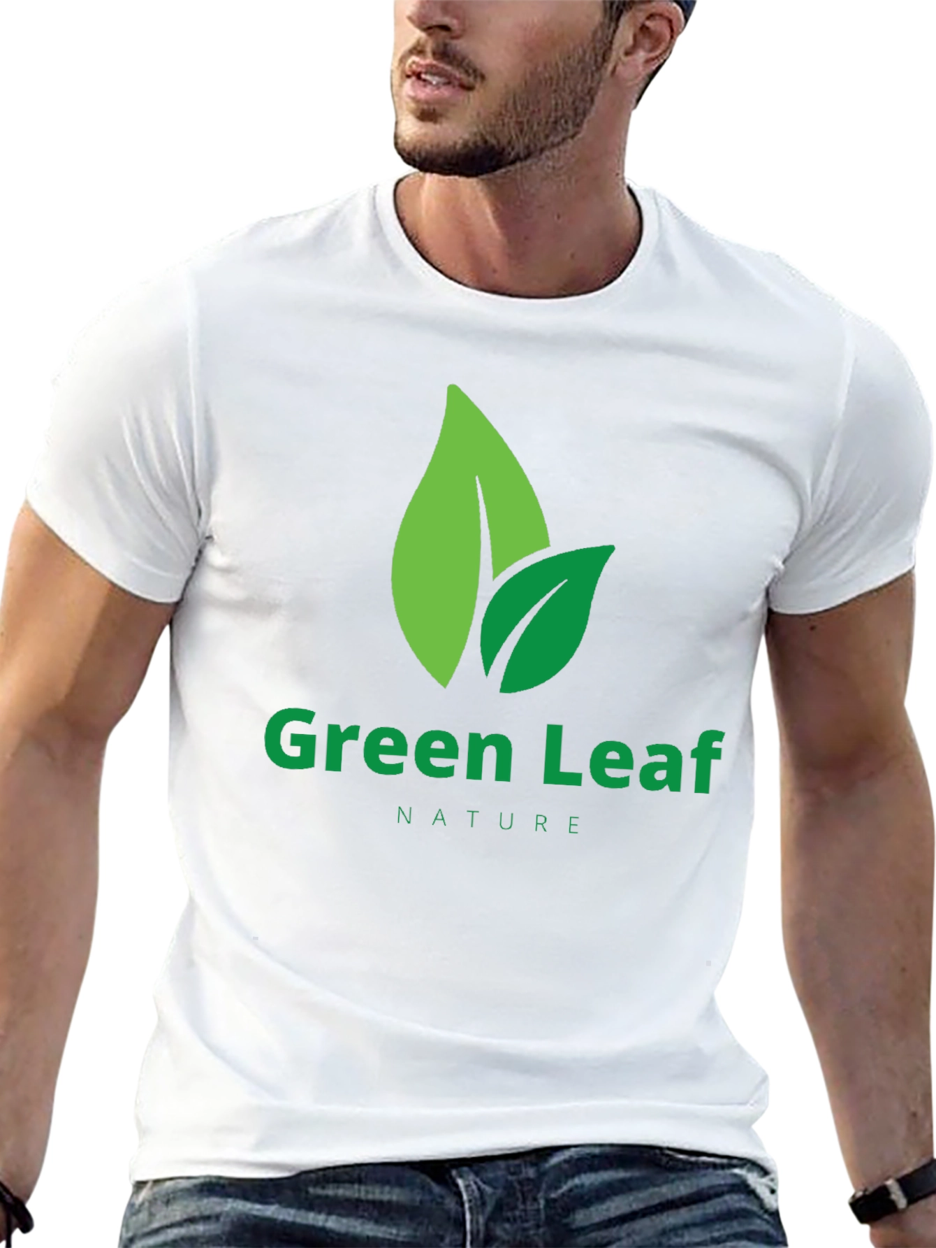 Green Leaf Nature T-Shirt - Eco-Friendly Design