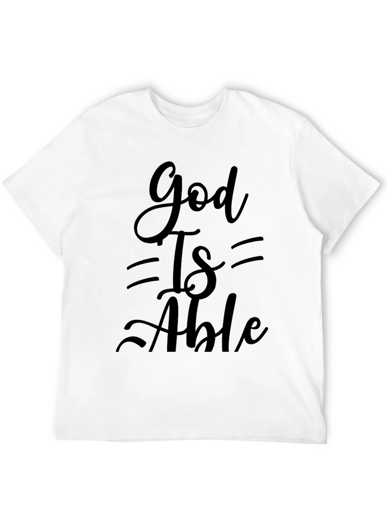 God Is Able Black Graphic Tee