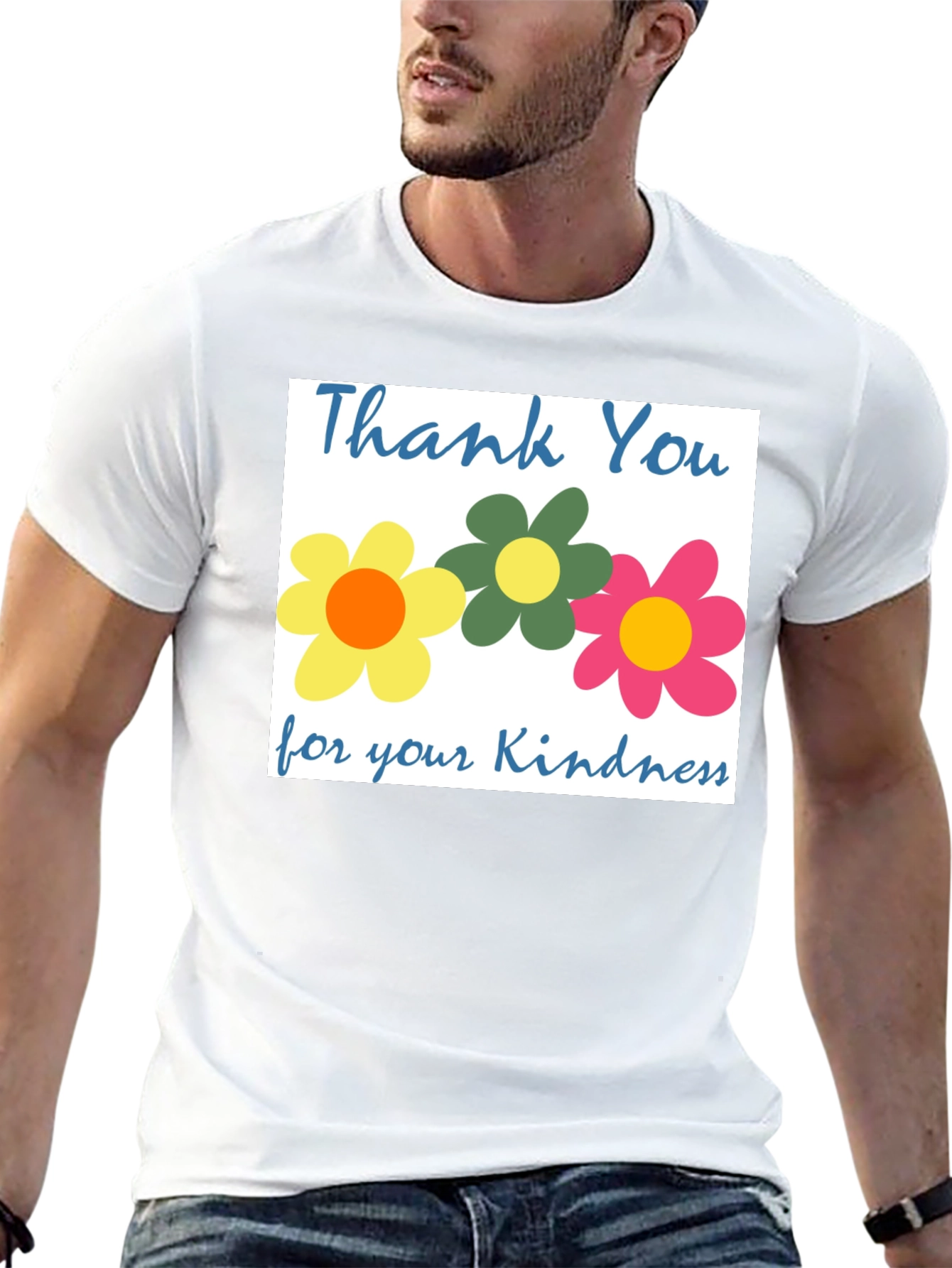 Thank You Flowers T-Shirt - Kindness Appreciation Tee