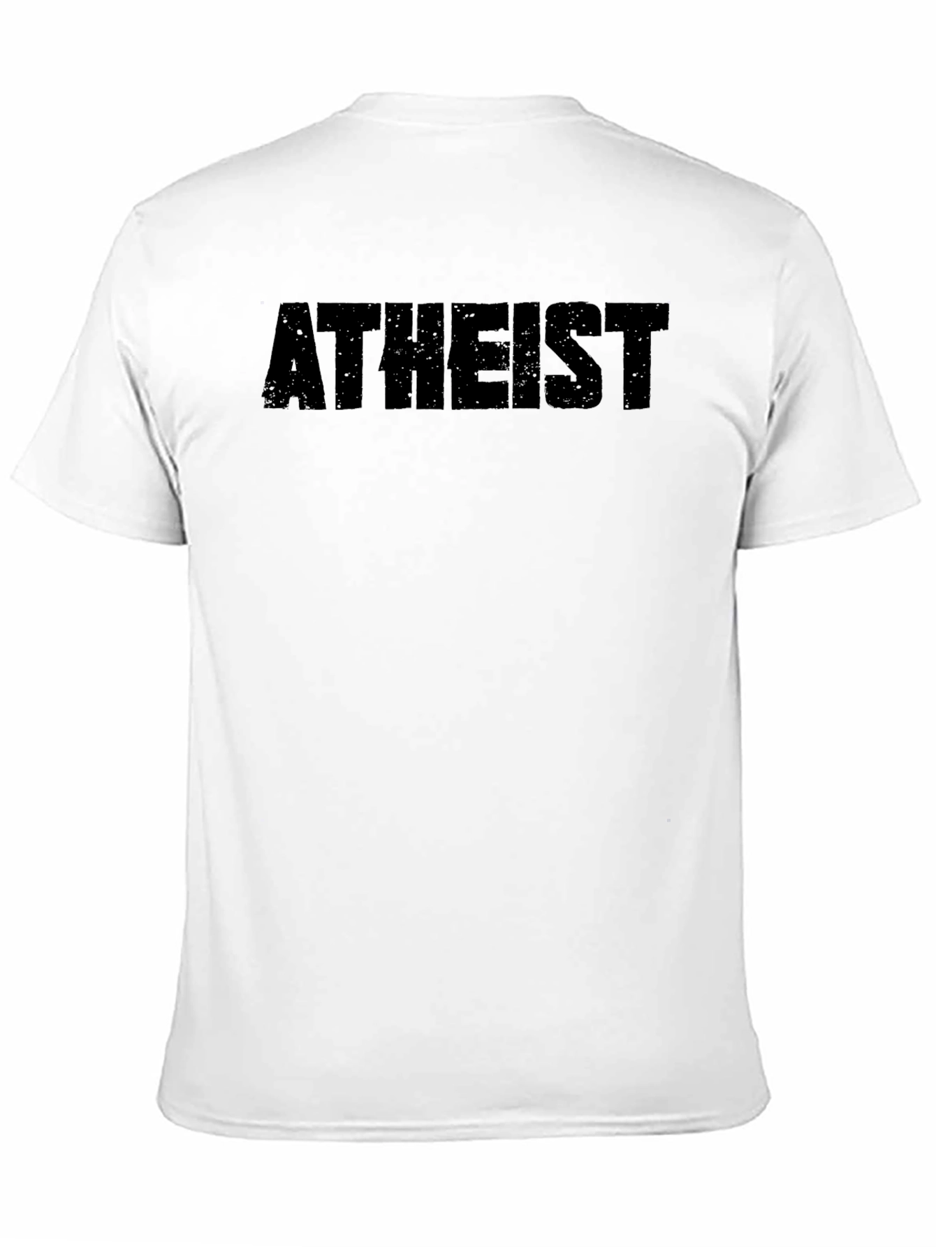 Atheist Graphic Print Black T-Shirt