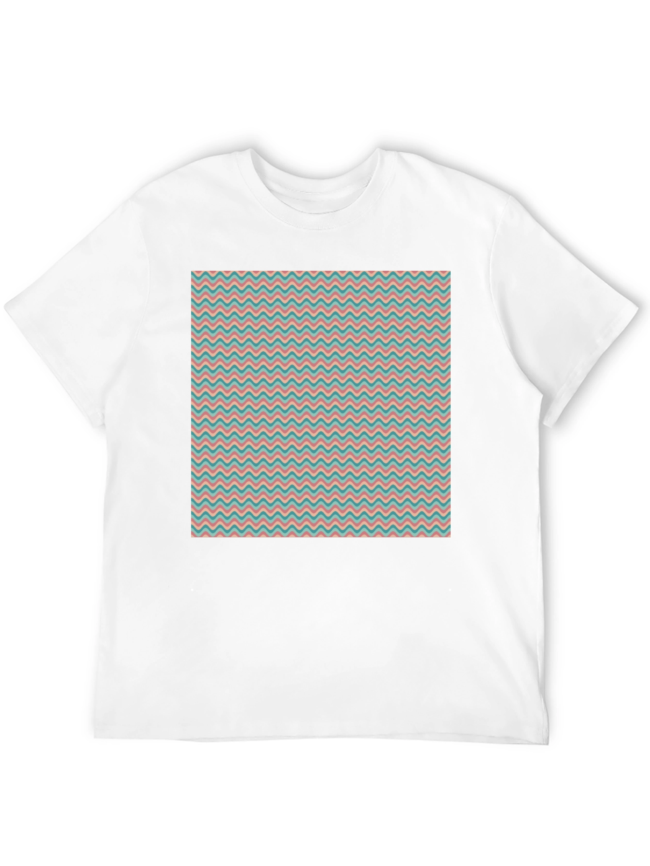 Retro Wave Pattern Tee - Black
