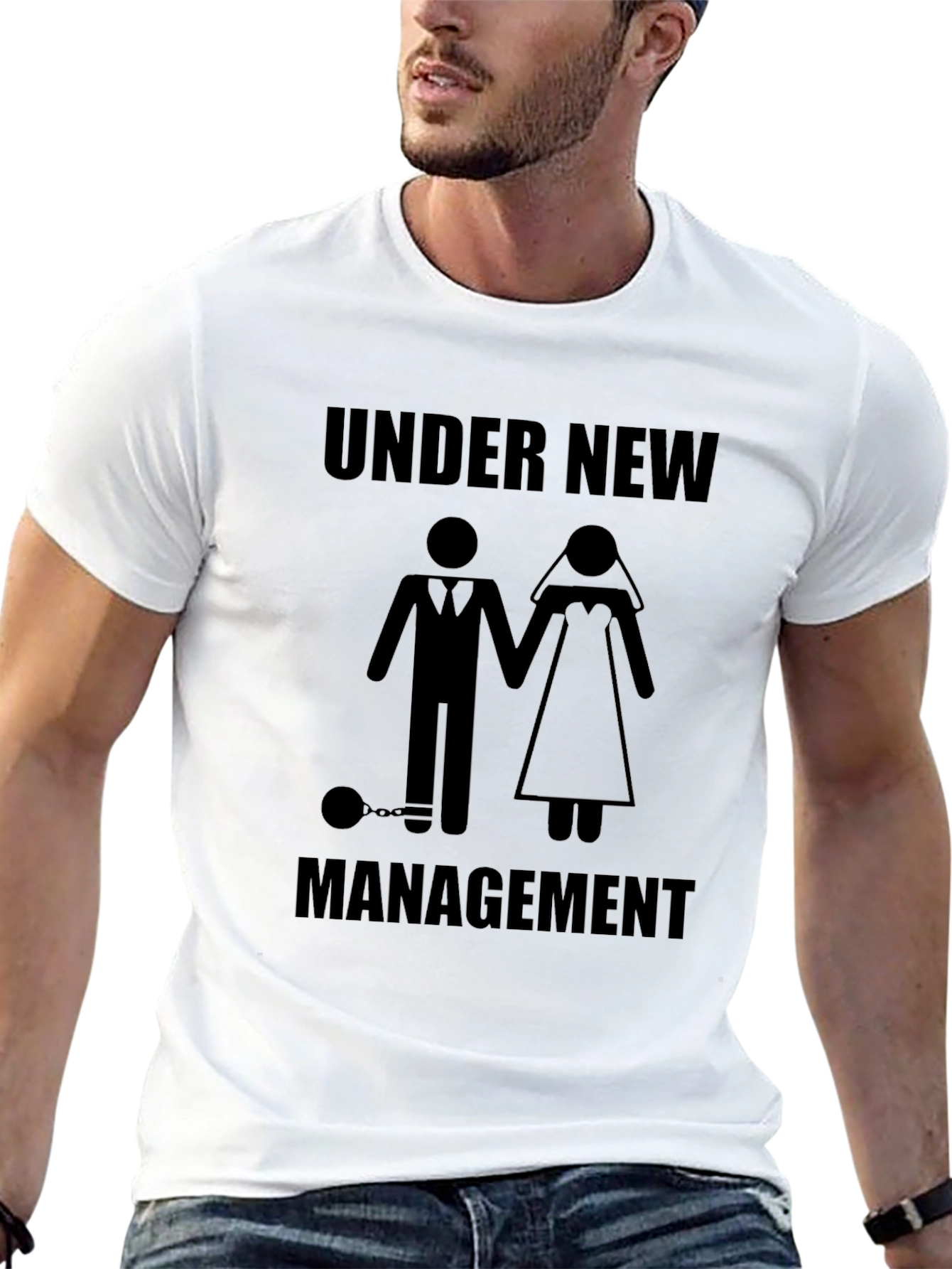 Under New Management T-Shirt - Groom Wedding Humor