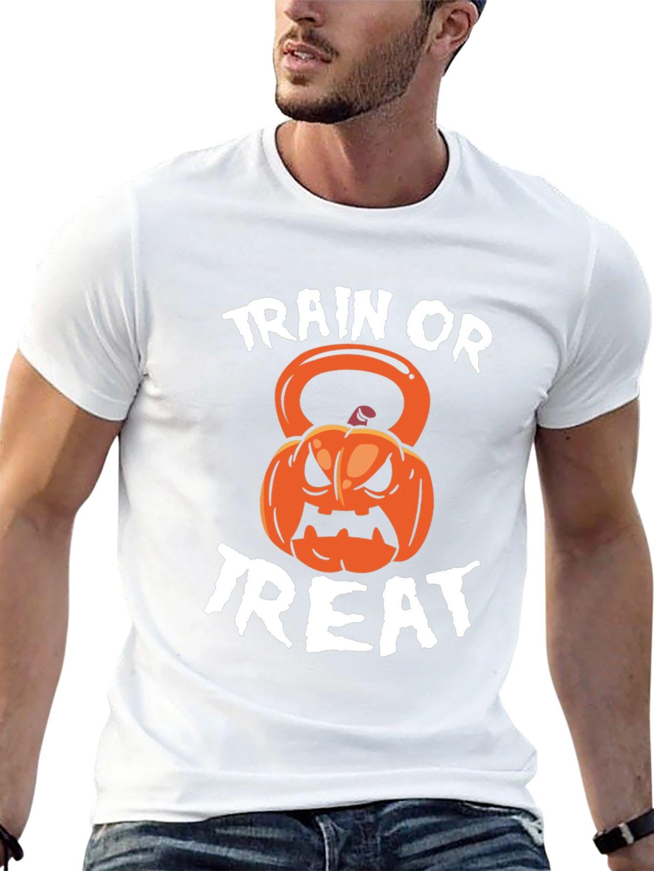 Train or Treat Halloween Gym Shirt