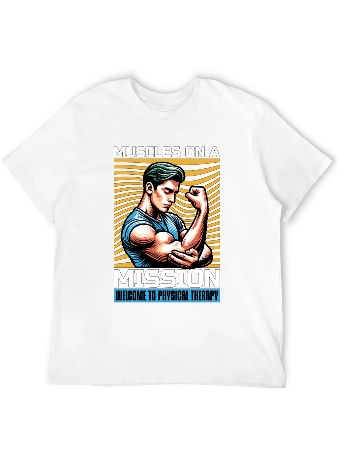 Muscles On A Mission Black Graphic Tee