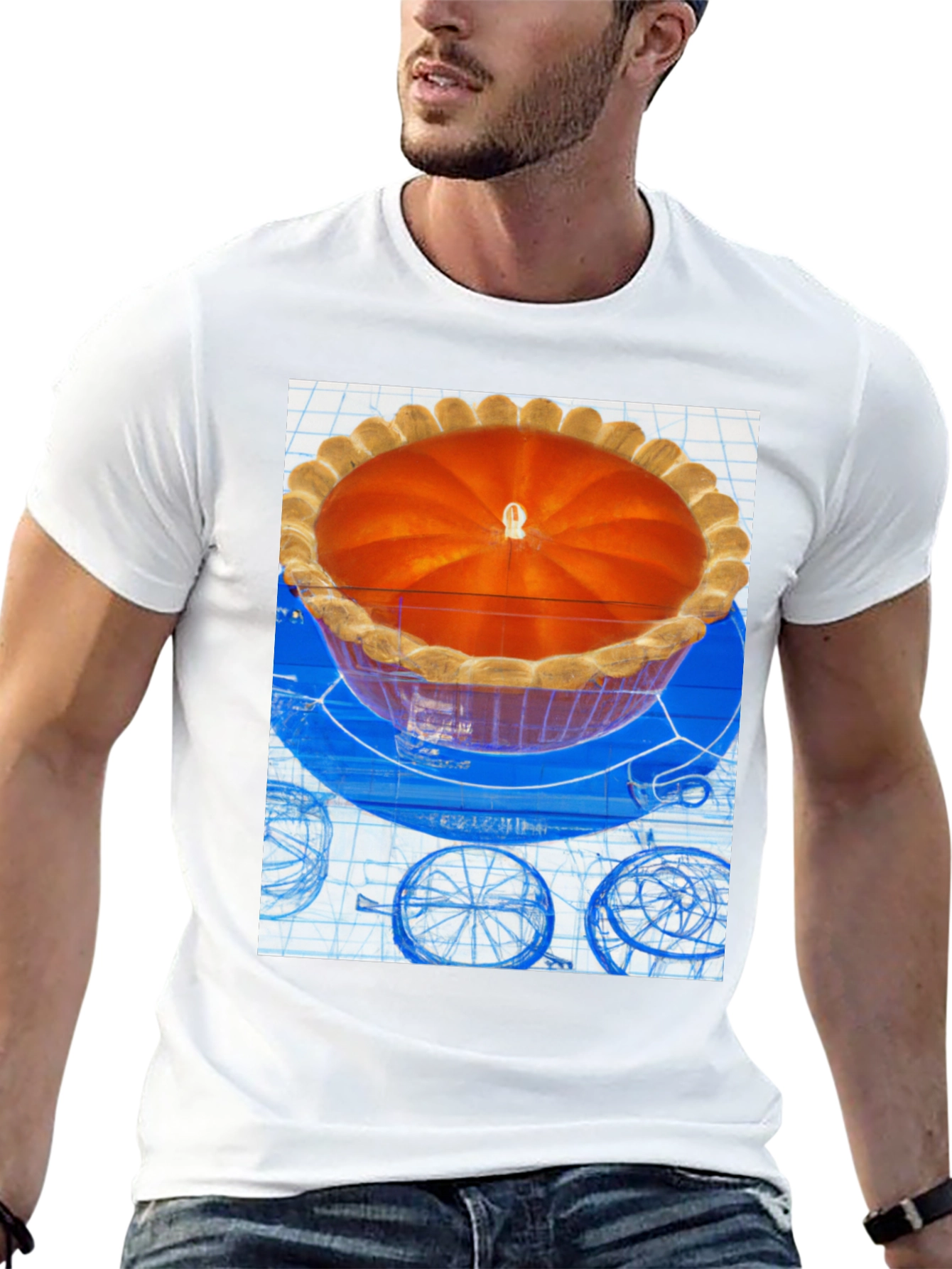 Pie Blueprint Graphic T-Shirt