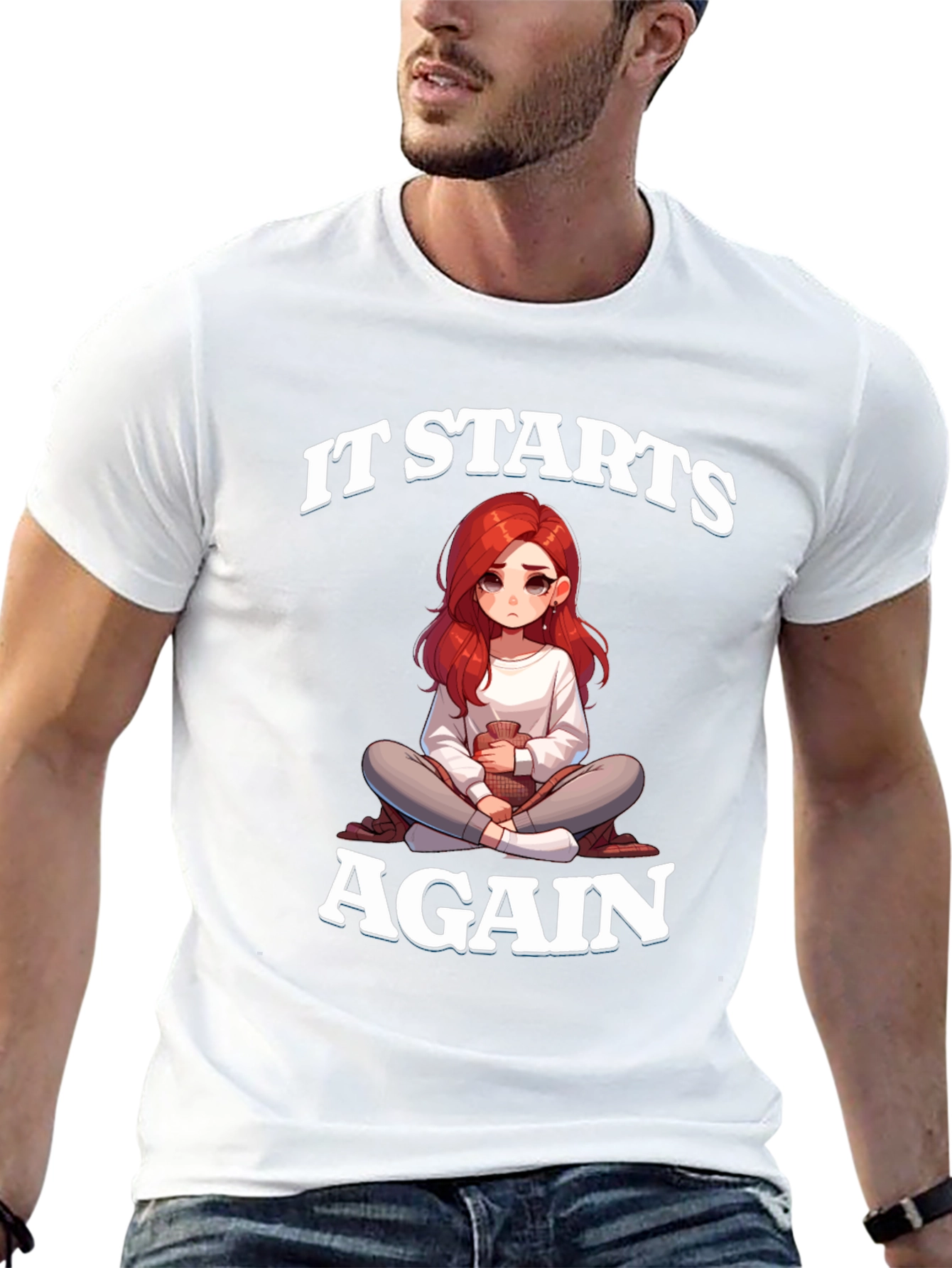 It Starts Again Graphic Tee - Black Casual T-Shirt